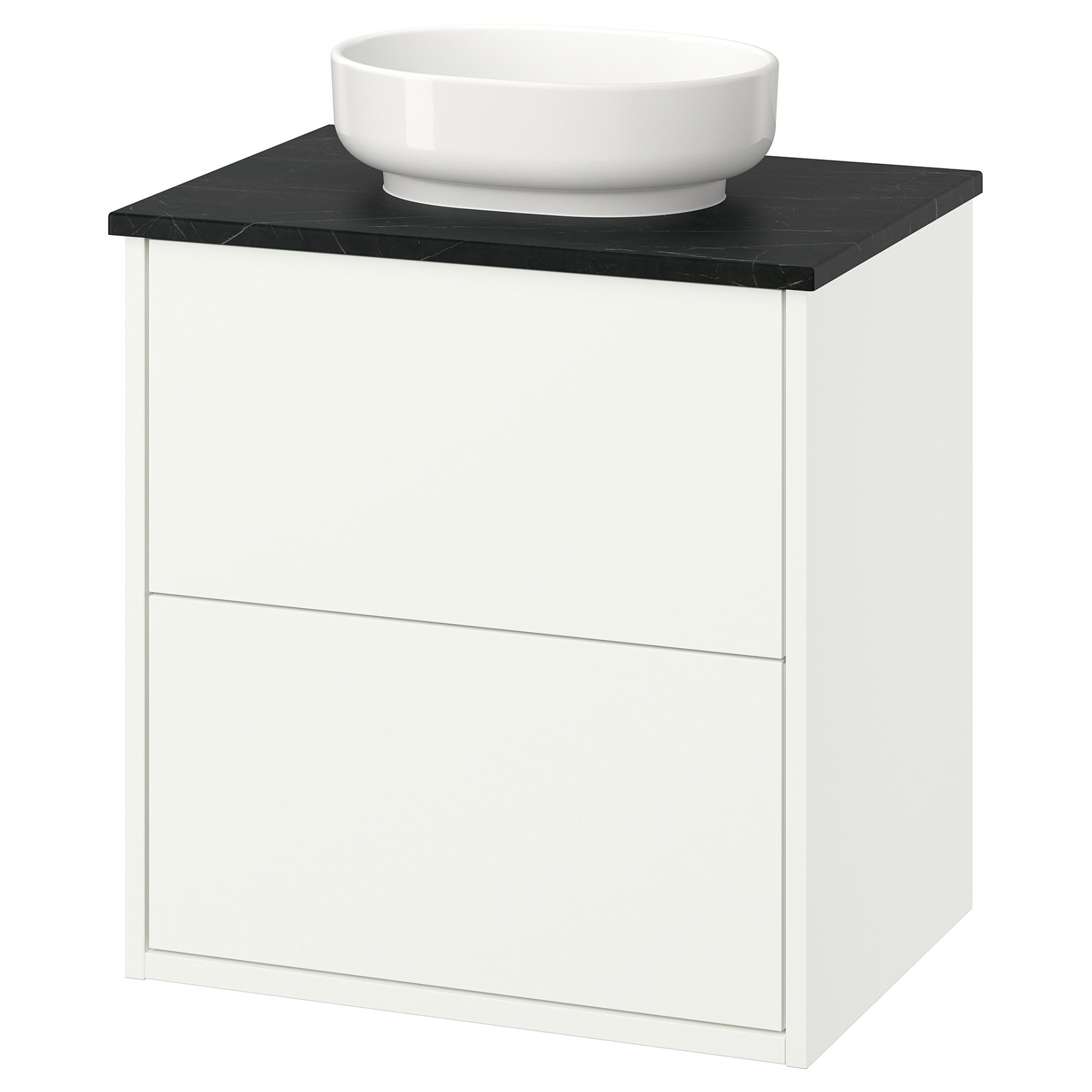 HAVBÄCK/VINDEL, έπιπλο νιπτήρα με συρτάρια/νιπτήρα, 62x49x77 cm, 096.224.53