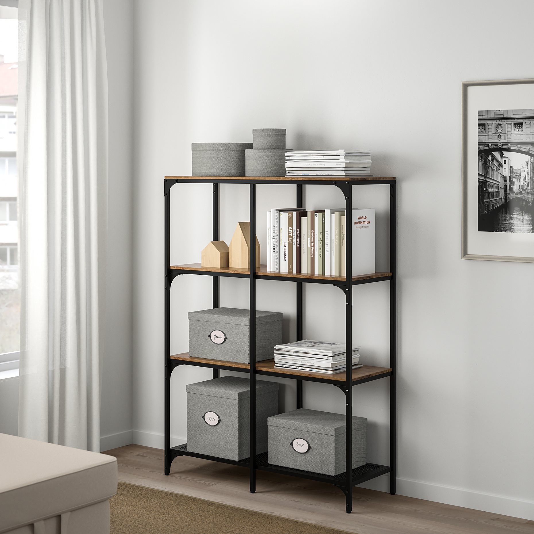 KVARNVIK, storage box with lid, 25x35x20 cm, 104.128.78