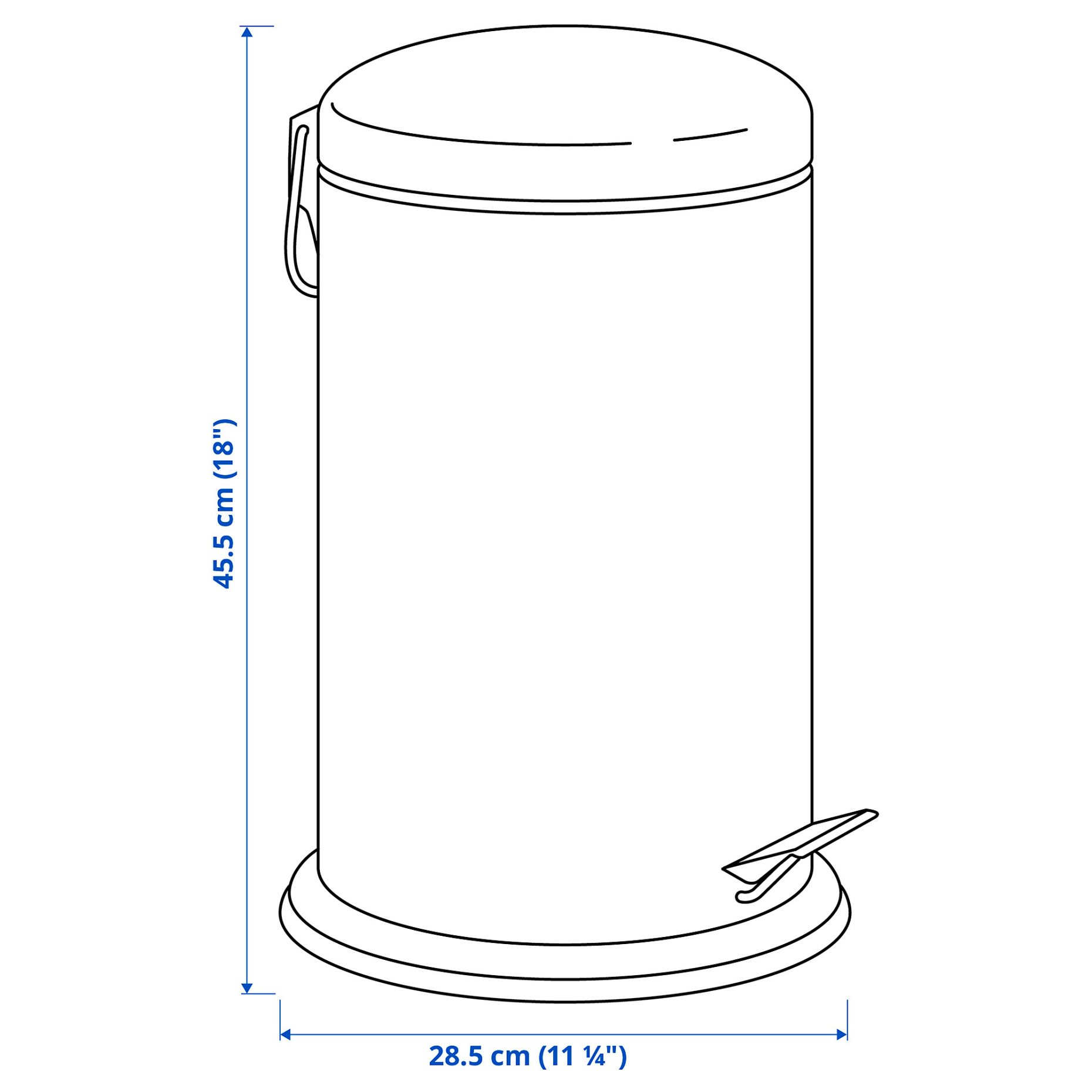 MJÖSA, pedal bin, 104.228.44