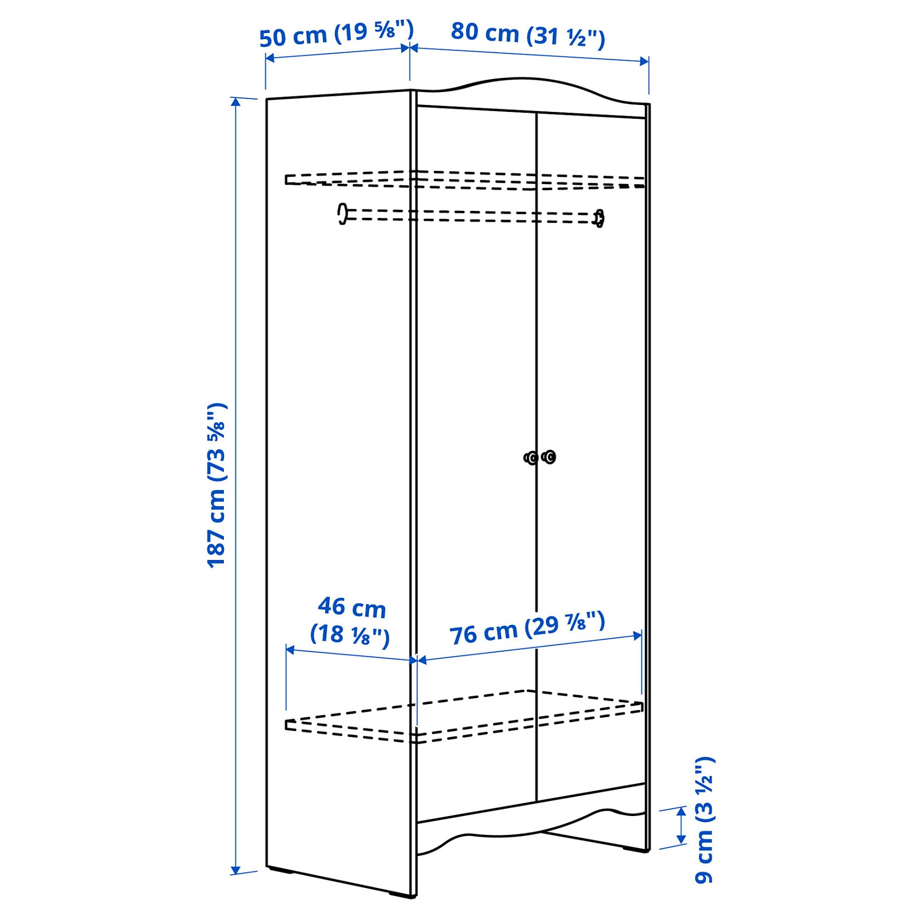 SMÅGÖRA, wardrobe, 104.608.88