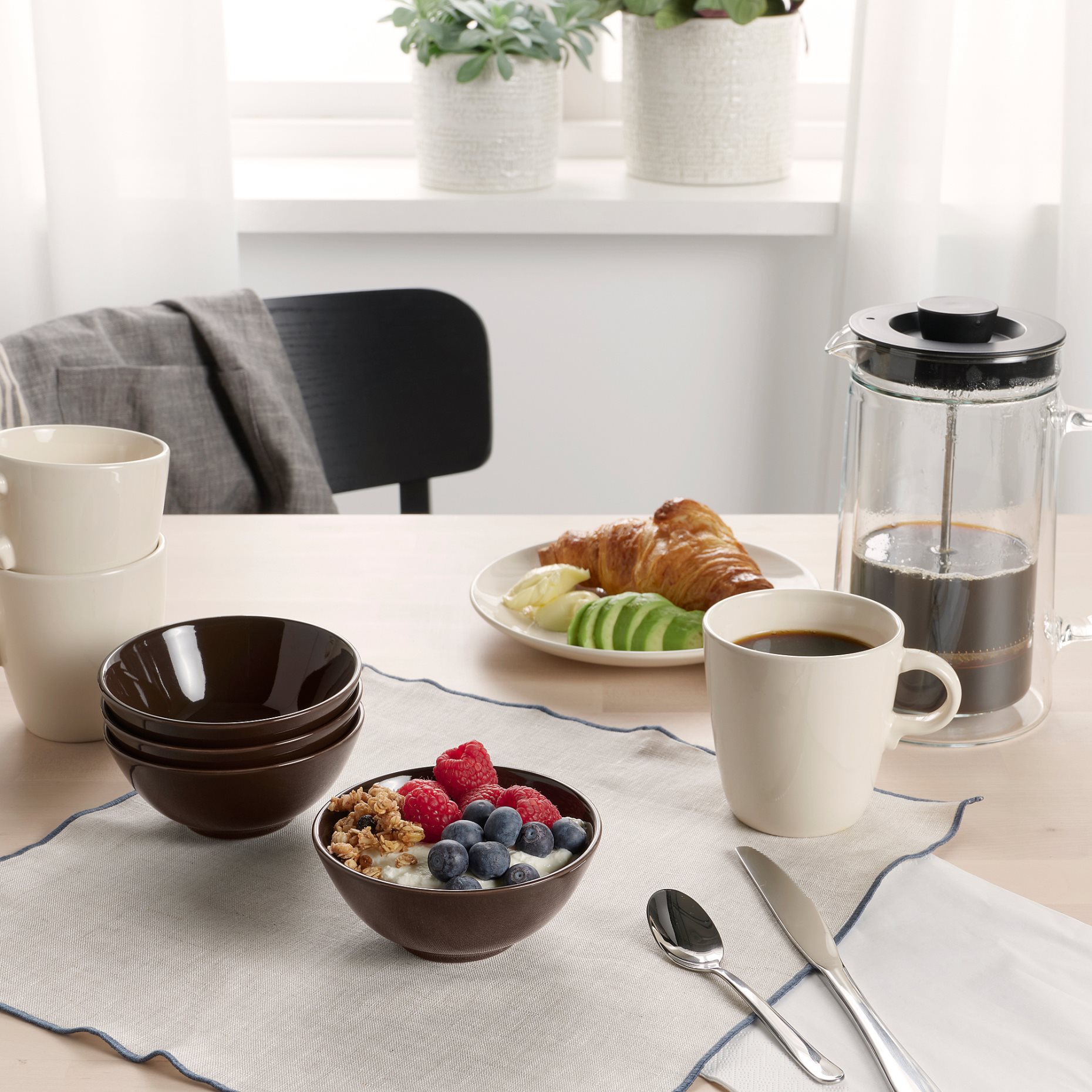 FÄRGKLAR, bowl/glossy 4 pack, 12 cm, 104.854.26