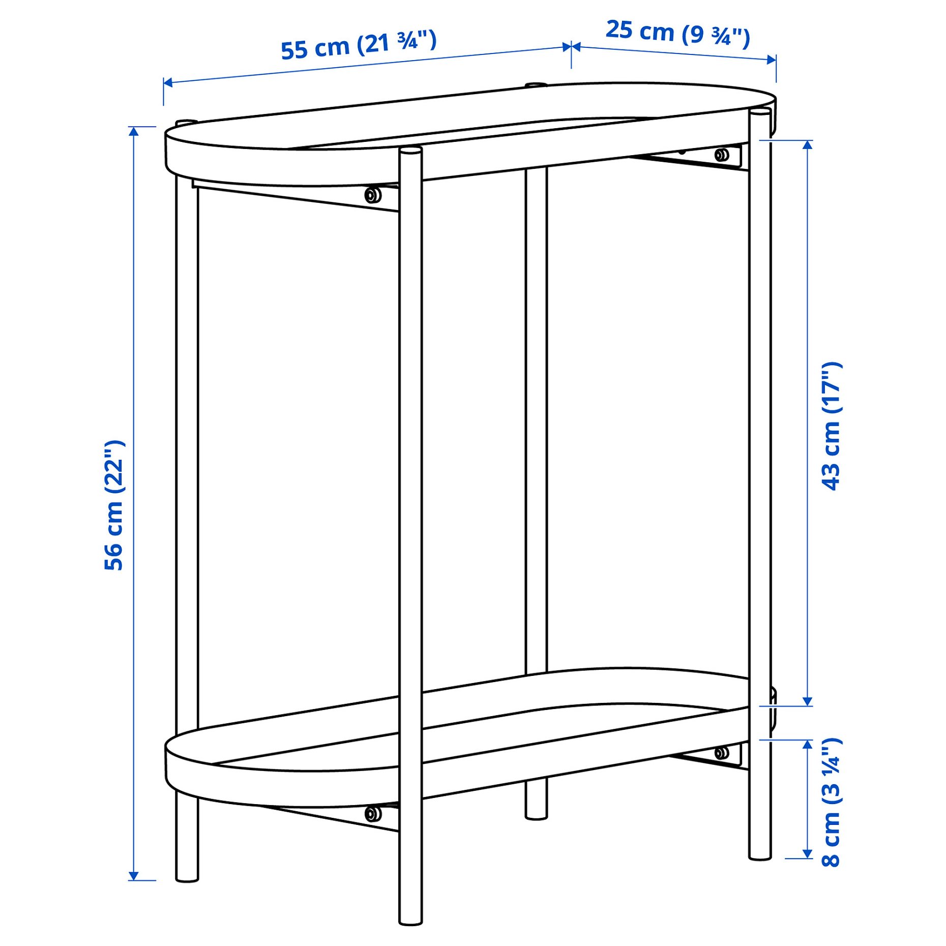 OLIVBLAD, plant stand in/outdoor, 56 cm, 104.866.47