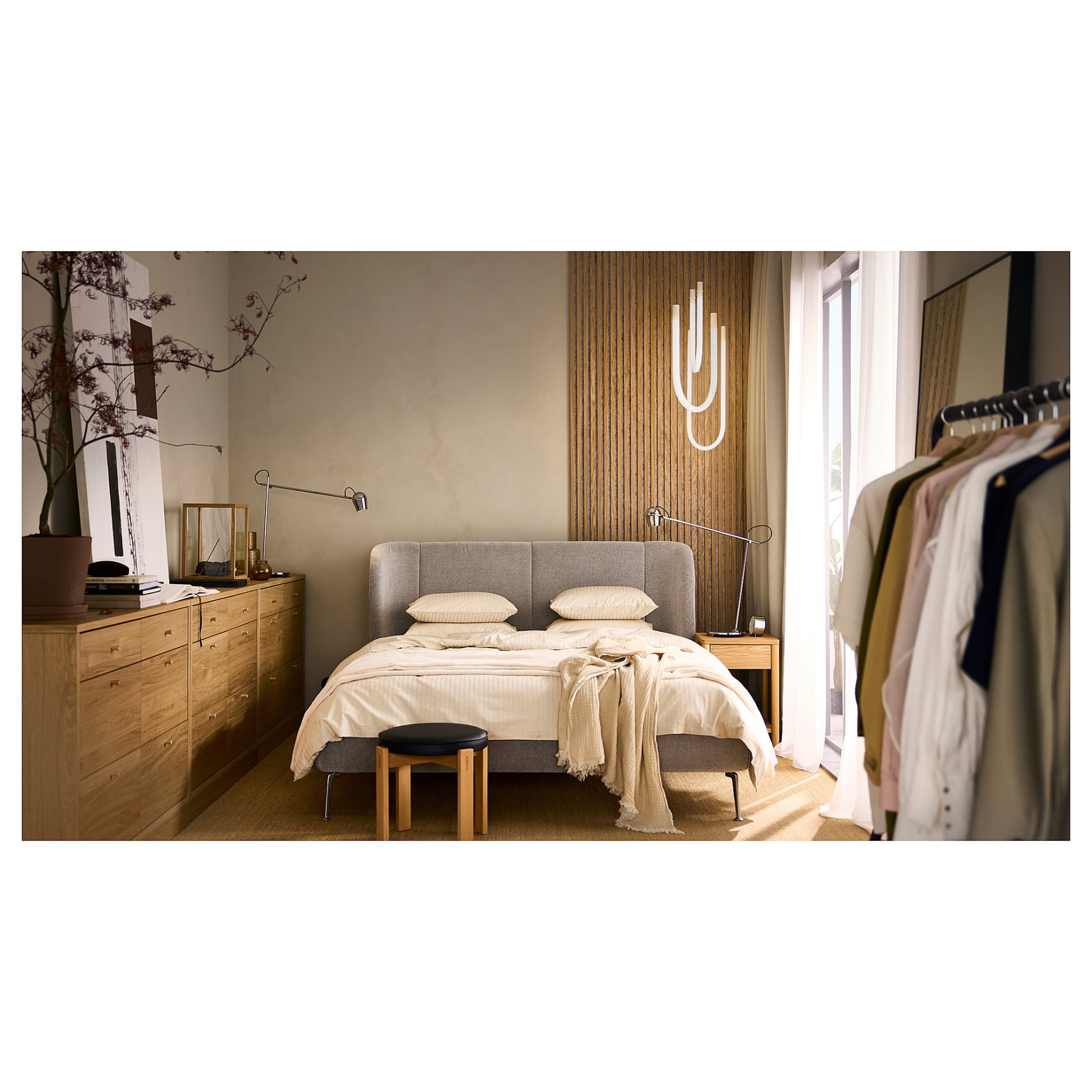 VARMBLIXT, κρεμαστό φωτιστικό με ενσωματωμένο φωτισμό LED/επιγαλακτωμένο γυαλί, 105.311.31