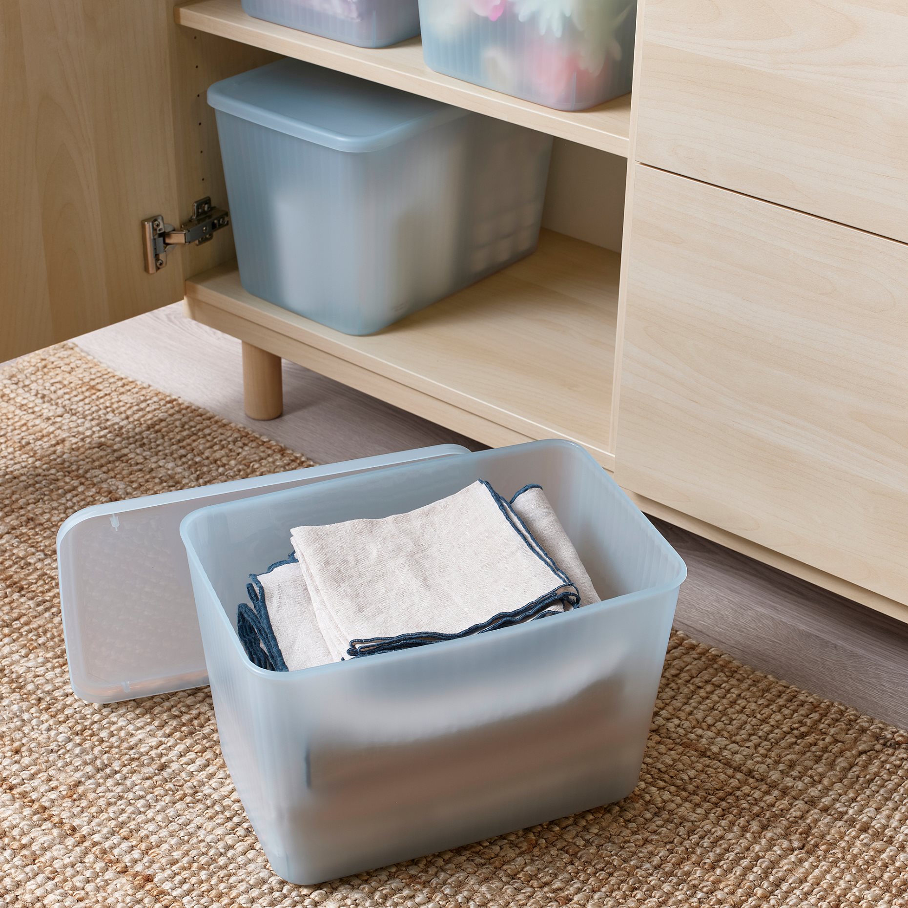RYKTA, storage box with lid, 24x36x23 cm/14.5 l, 105.332.05