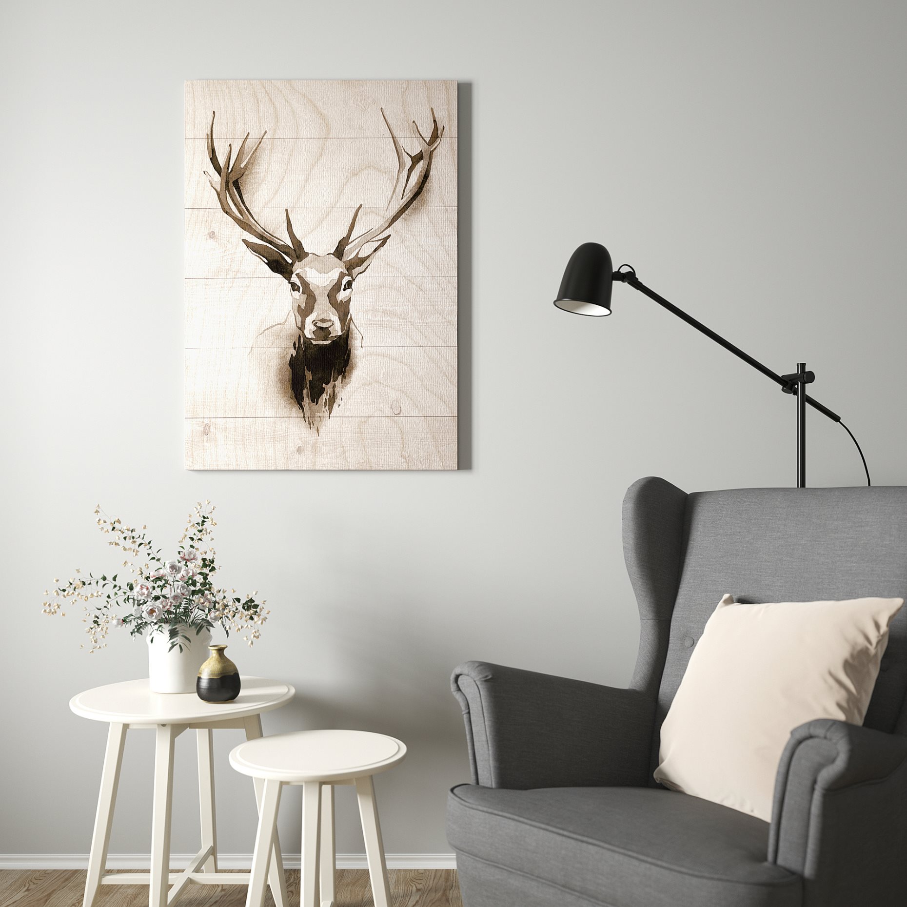 PJÄTTERYD, picture/Wood look, 70x100 cm, 105.365.53