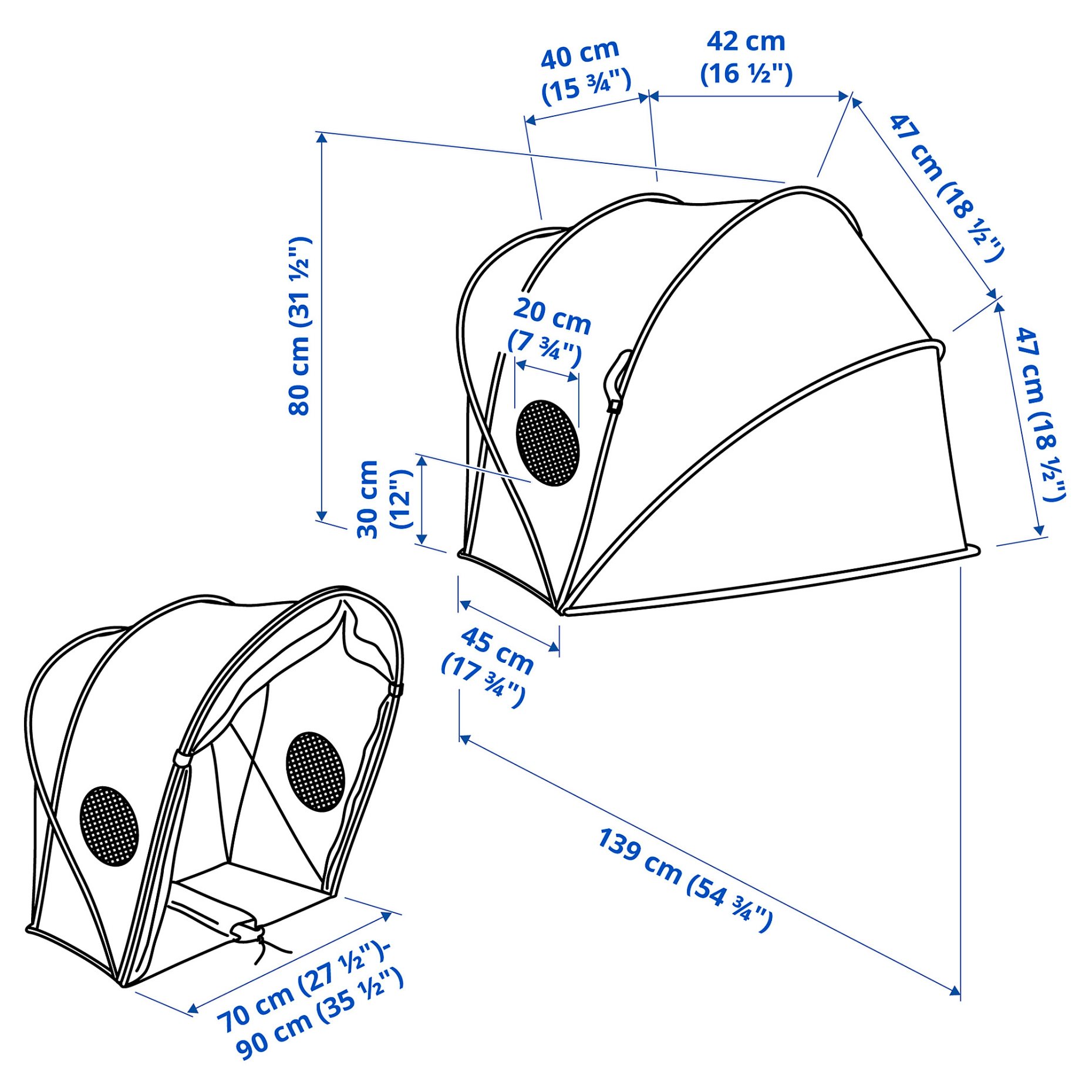 ELDFLUGA, bed tent, 70/80/90, 105.421.15