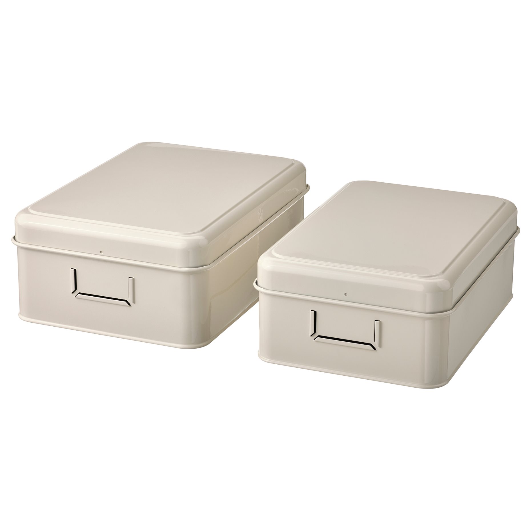 PLOGFÅRA, storage box with lid, set of 2, 105.432.14