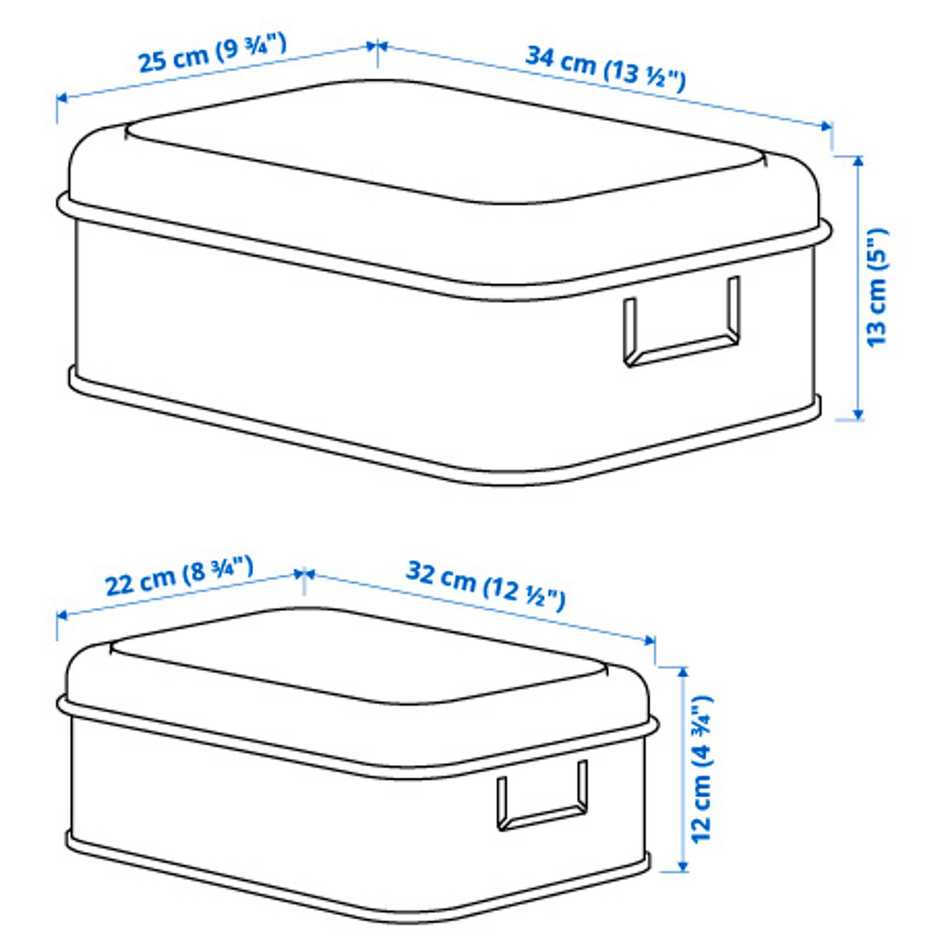 PLOGFÅRA, storage box with lid, set of 2, 105.432.14