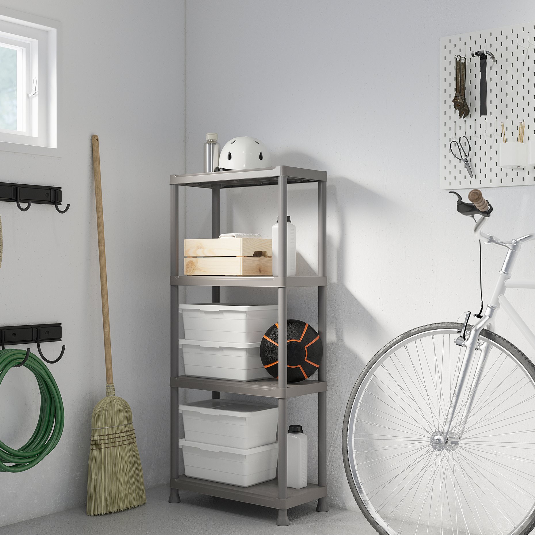 RUNMARÖ, shelving unit/in/outdoor, 60x30x133 cm, 105.513.17
