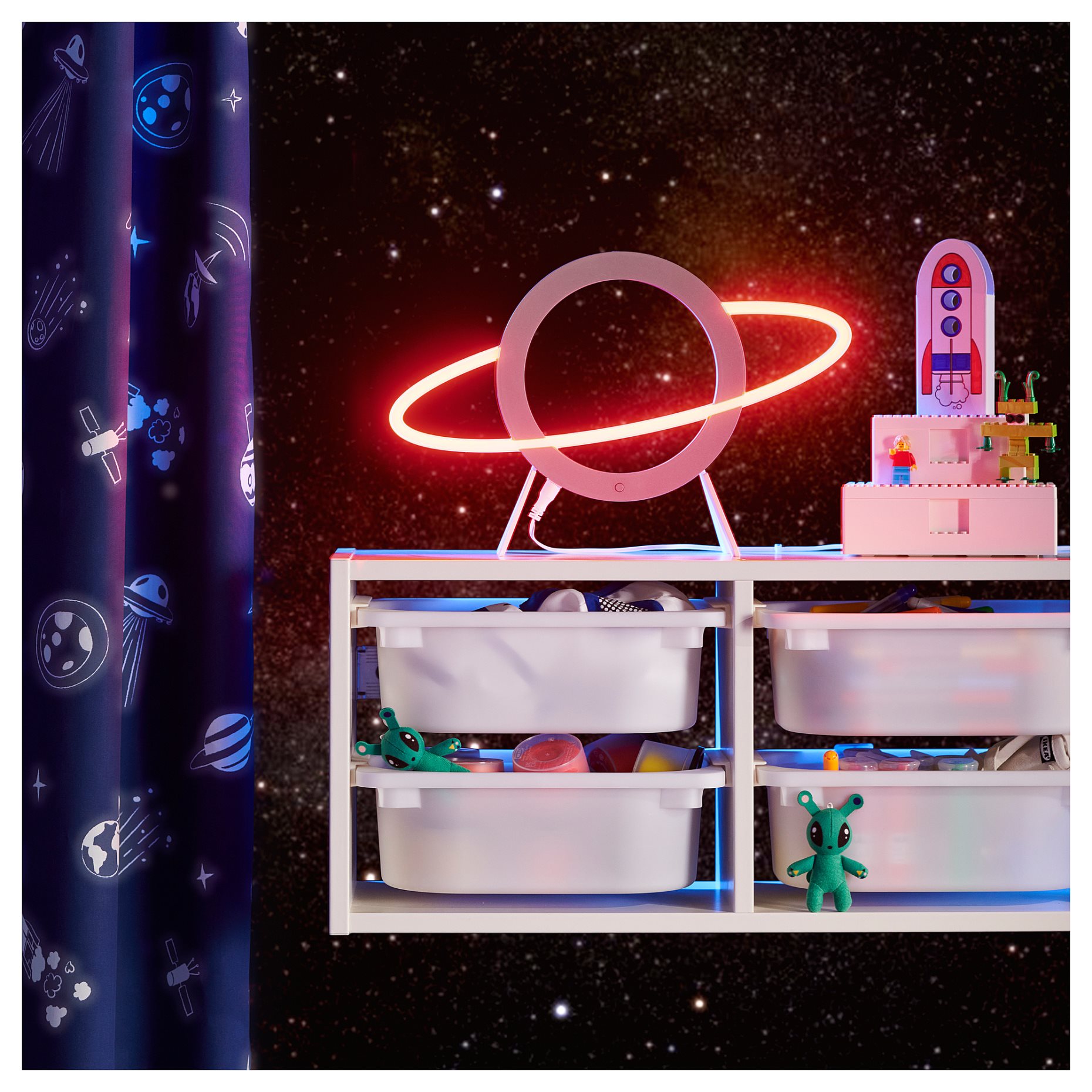 AFTONSPARV, decoration lighting with built-in LED light source/planet shape, 105.587.76