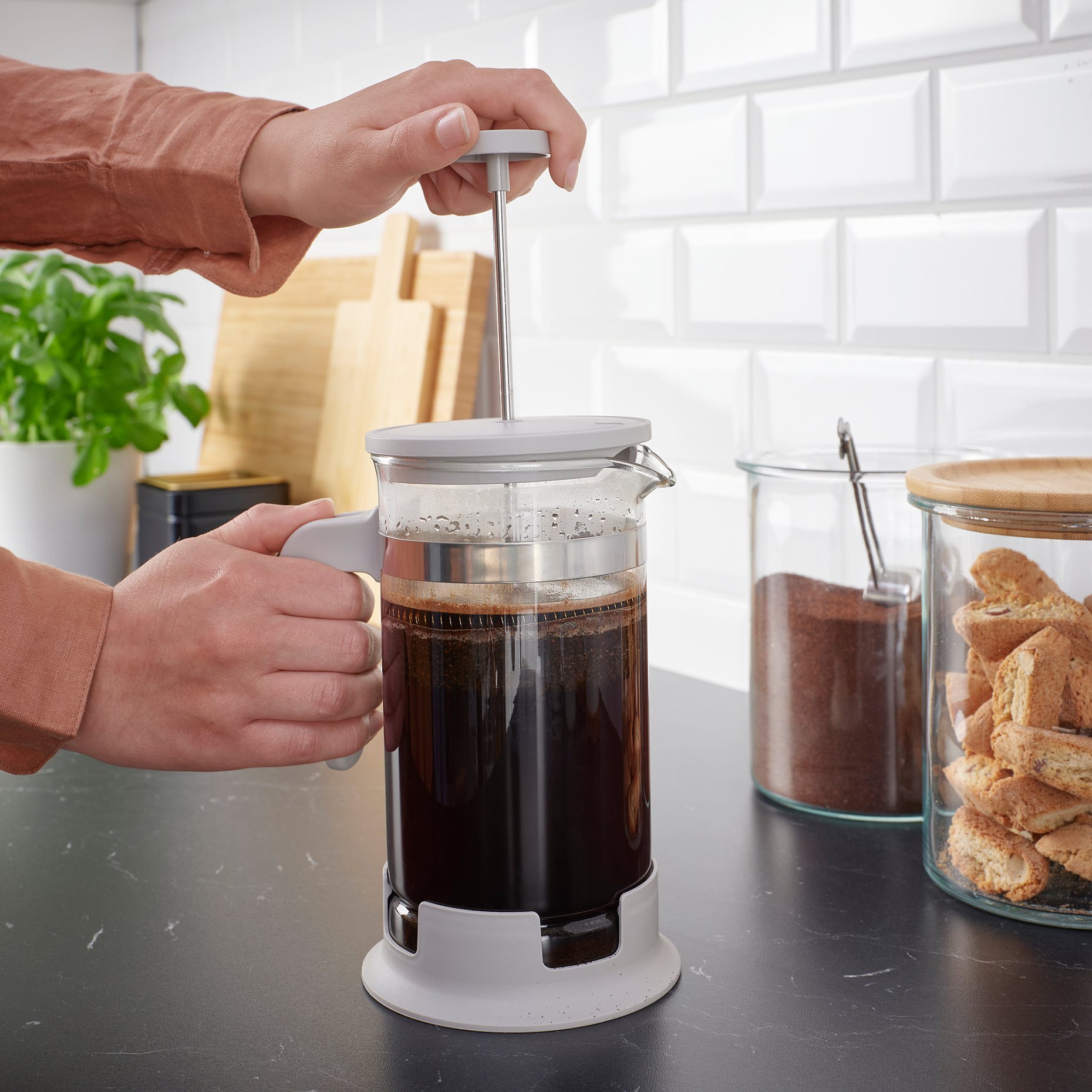 UPPHETTA, καφετιέρα/τσαγιέρα/γυαλί/ανοξείδωτο ατσάλι, 1 l, 105.617.07