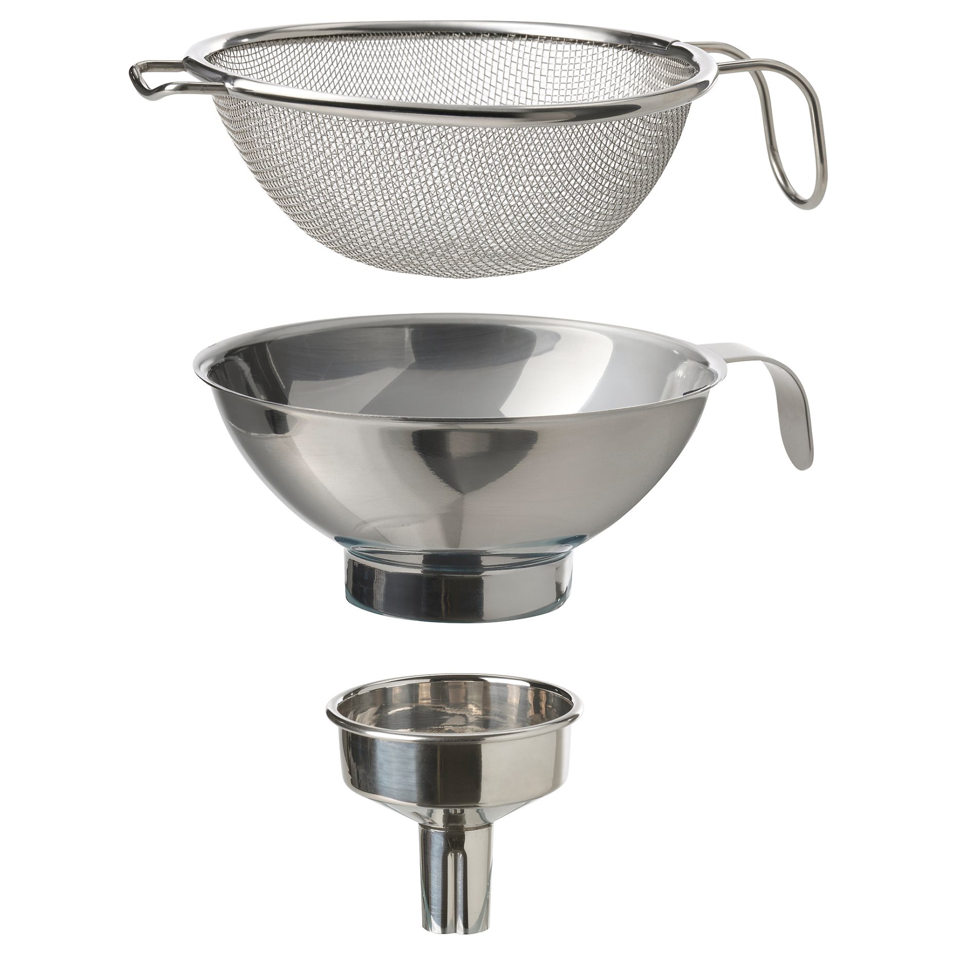 KORKEN, strainer/funnel set of 3, 105.617.12