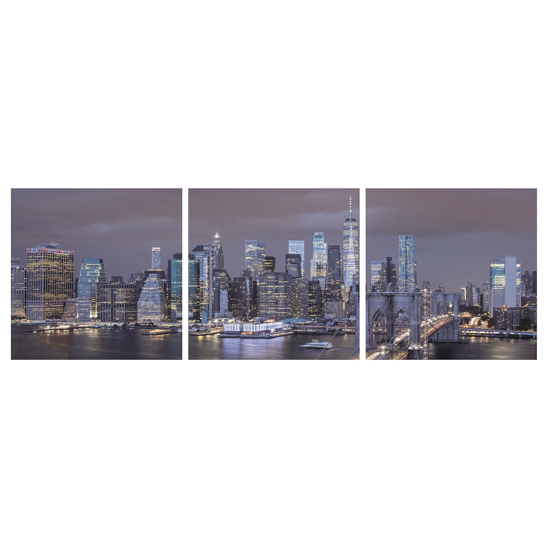 PJÄTTERYD, πίνακας/νυχτερινή θέα, 3 τεμ. 56x56 cm, 105.680.92