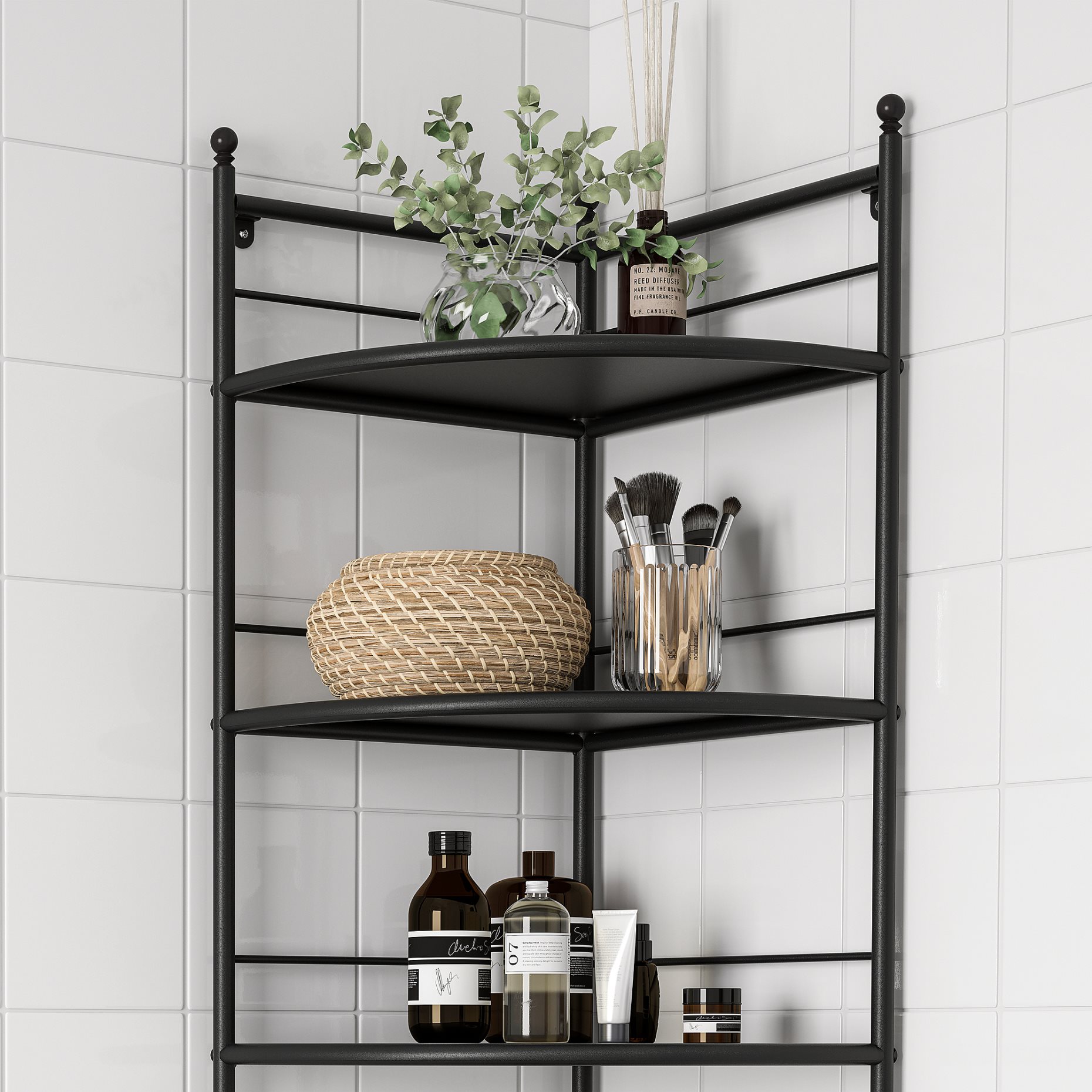 FROSJON, corner shelf unit, 35x156 cm, 105.748.99