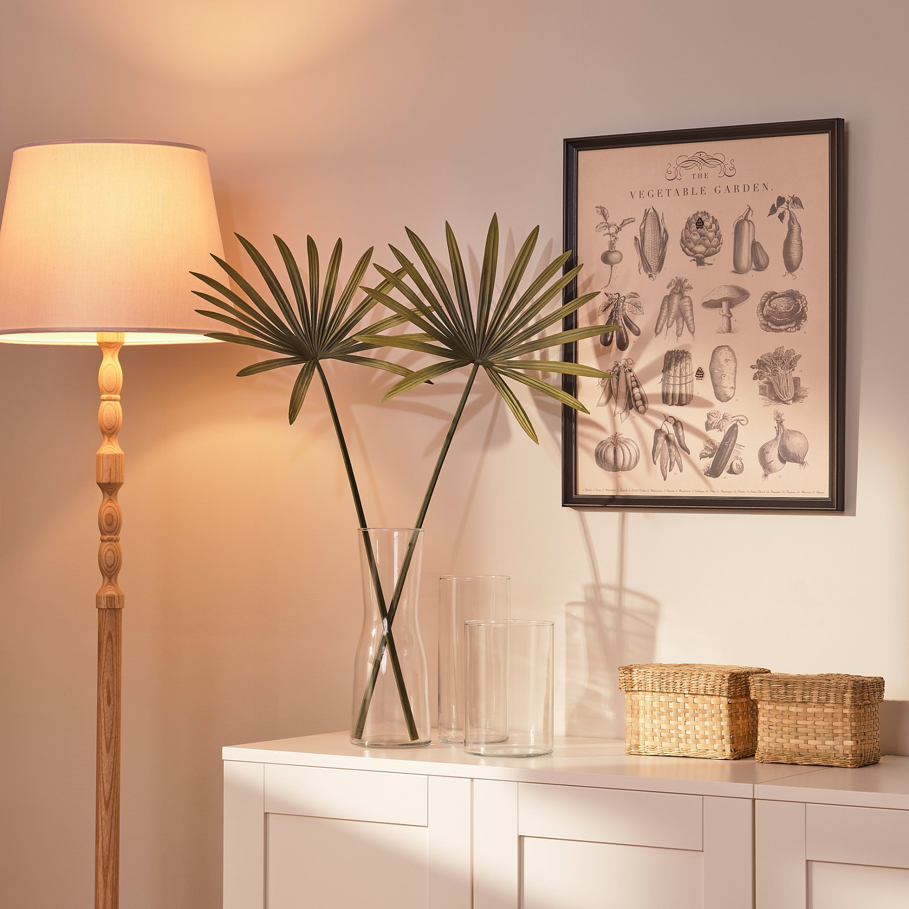 SMYCKA, artificial leaf/in/outdoor/dried palm, 76 cm, 105.825.59