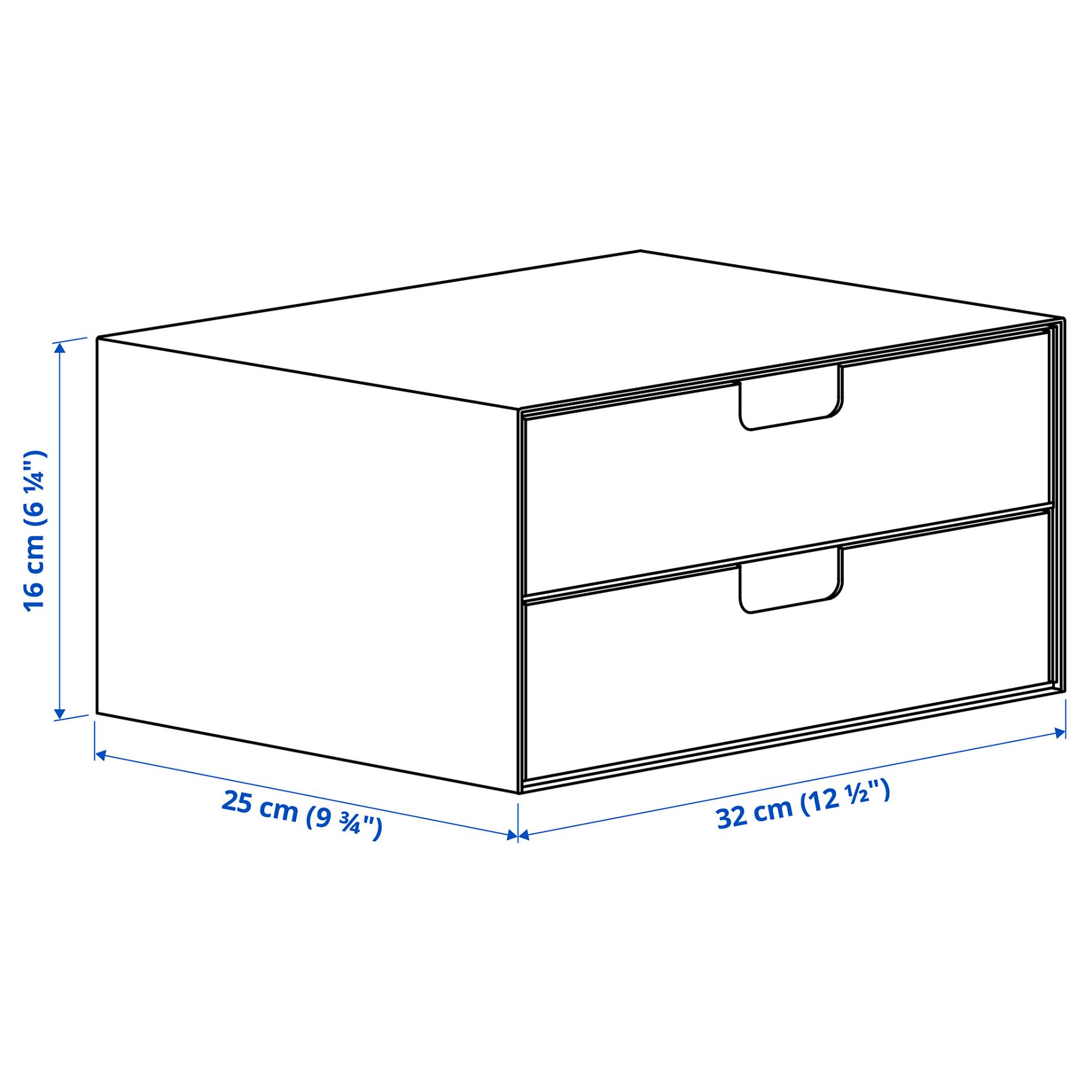 FJÄDERHARV, mini chest with 2 drawers, 32x25 cm, 105.968.96