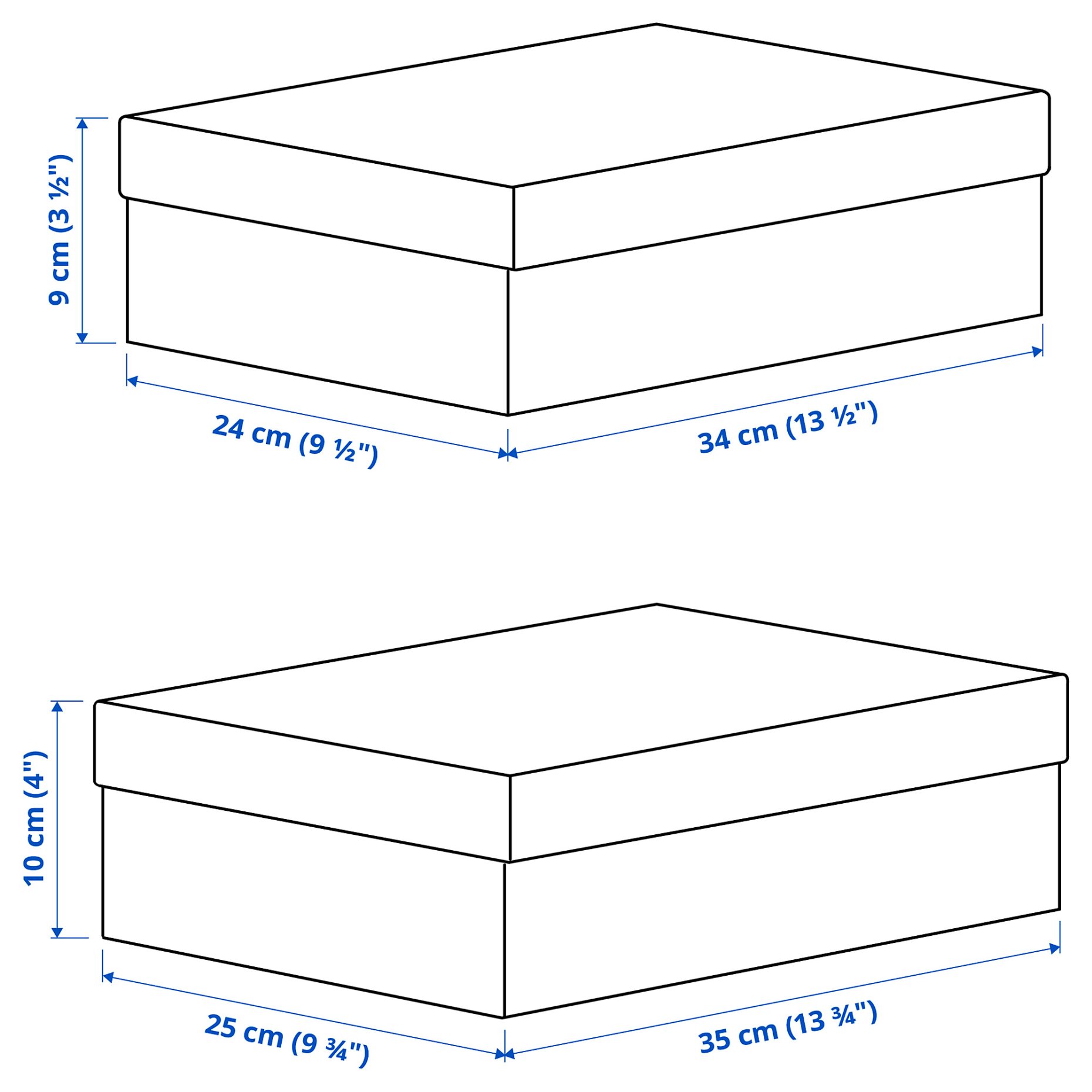 RÄTTAREN, κουτί αποθήκευσης με καπάκι, 2 τεμ., 105.979.85