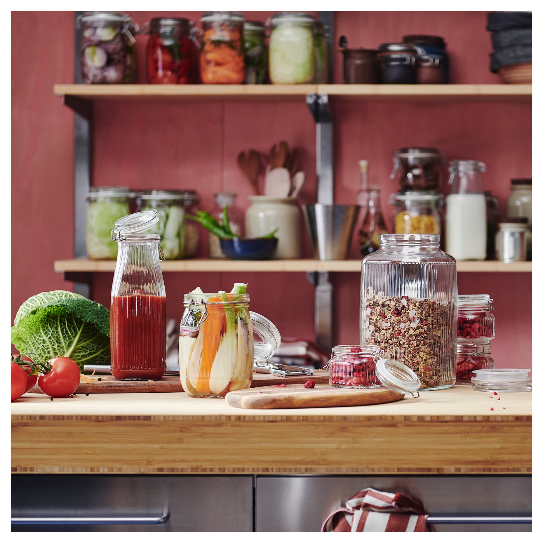 KÖSSEBÄR, βάζο με καπάκι, 3 τεμ. 13 cl, 105.985.36