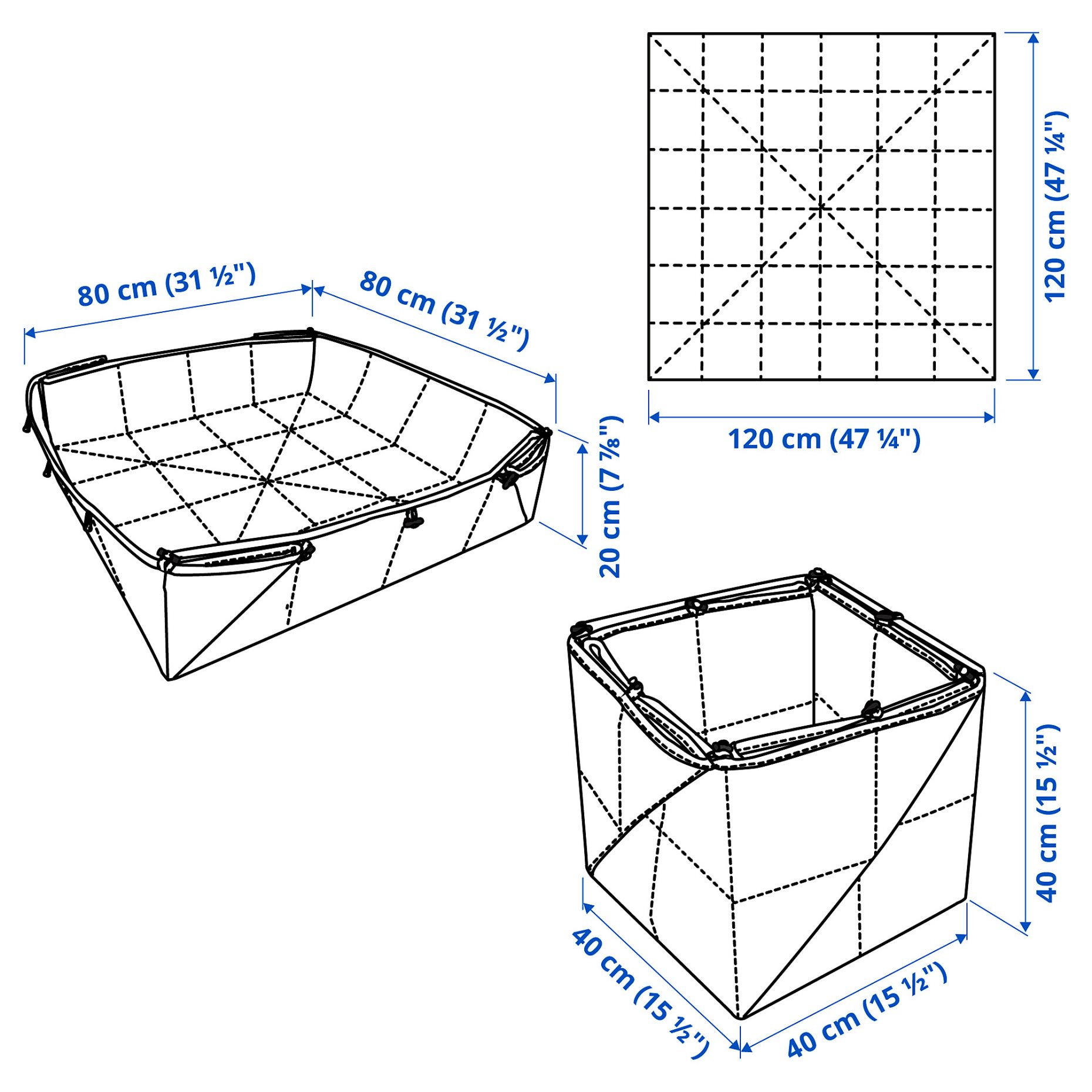 GREJSIMOJS, χαλάκι πτυσσόμενο/κουτί αποθήκευσης, 106.020.05
