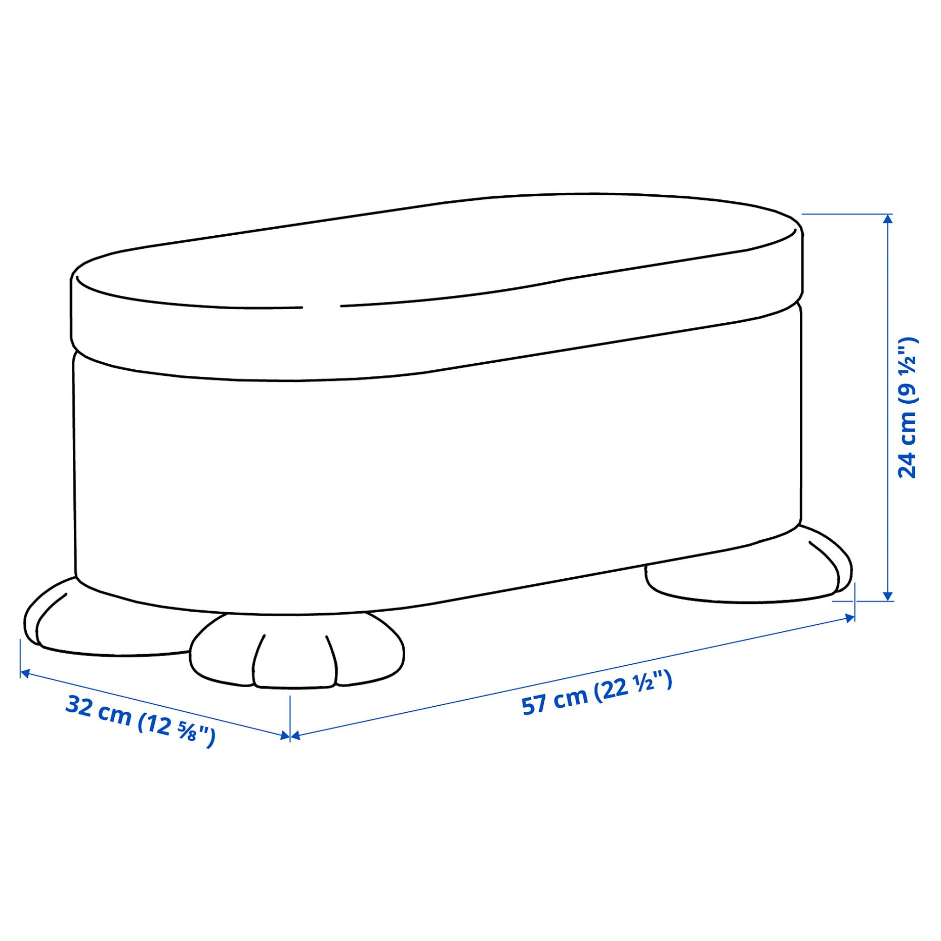 GREJSIMOJS, pouffe with storage, 106.031.80