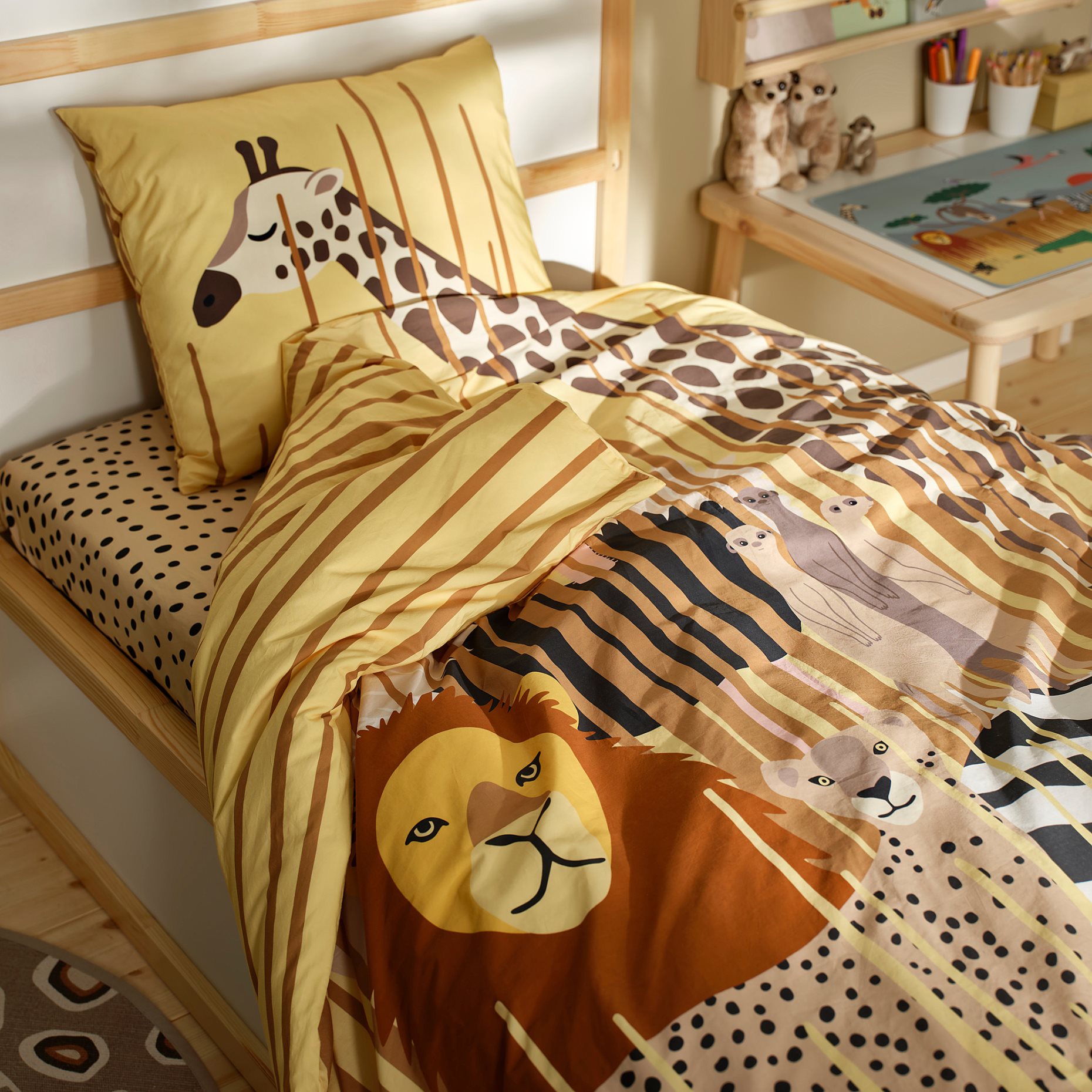 SANDLÖPARE, duvet cover and pillowcase, 150x200/50x60 cm, 106.032.41