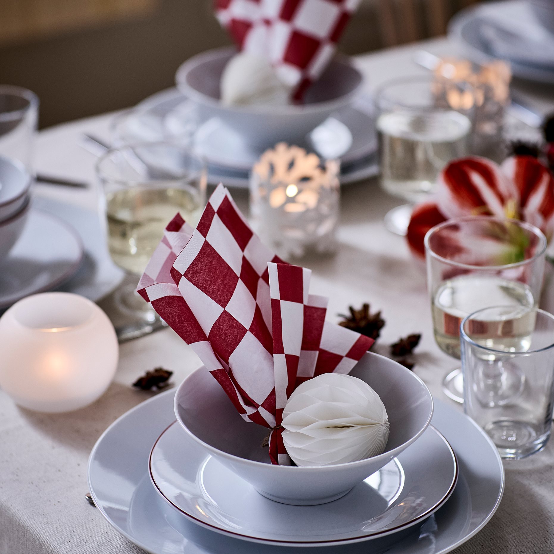 VINTERFINT, χαρτοπετσέτα 33x33 cm, 30 τεμ. 160g, 106.037.93