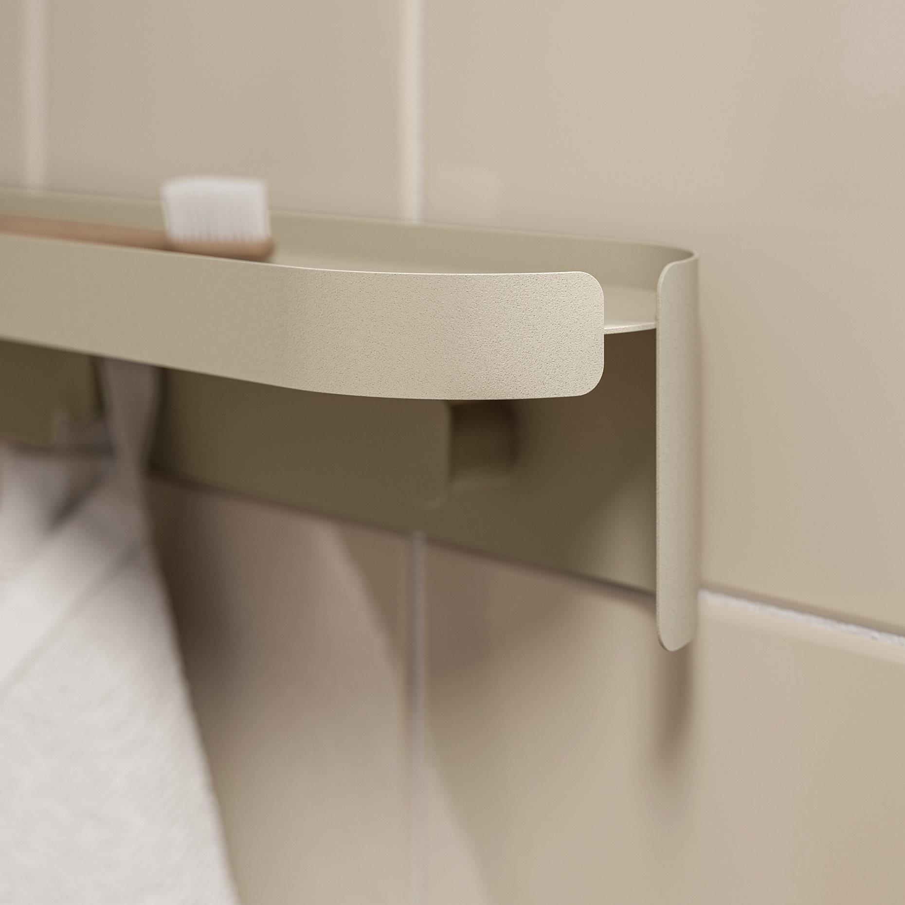 FLORSJÖN, ράφι τοίχου με 3 άγκιστρα, 40x7 cm, 106.051.41