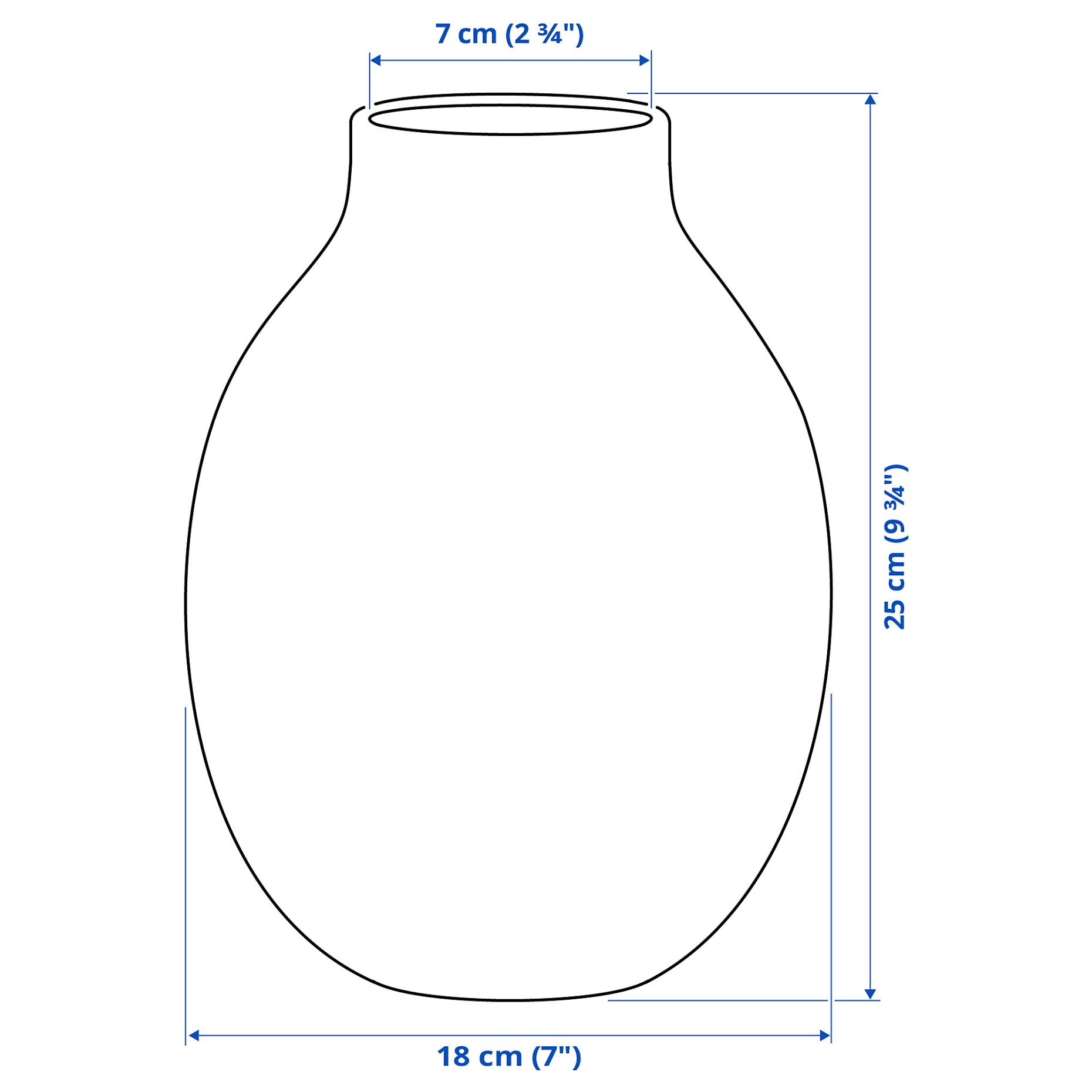BLODBJÖRK, vase, 25 cm, 106.072.96