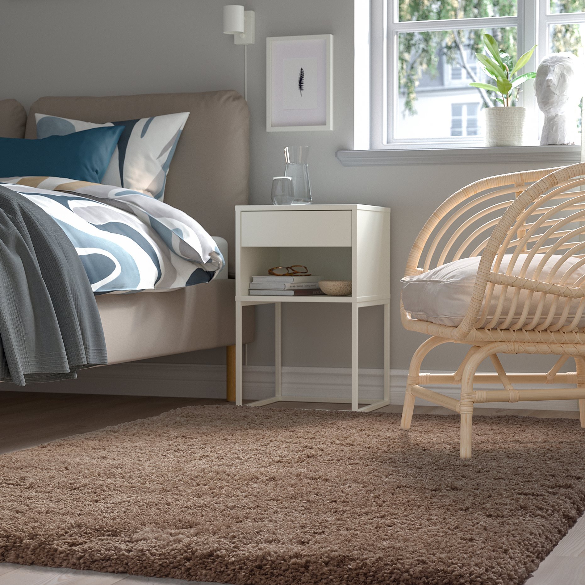 VOLLERSLEV, χαλί ψηλό πέλος, 133x195 cm, 106.142.54