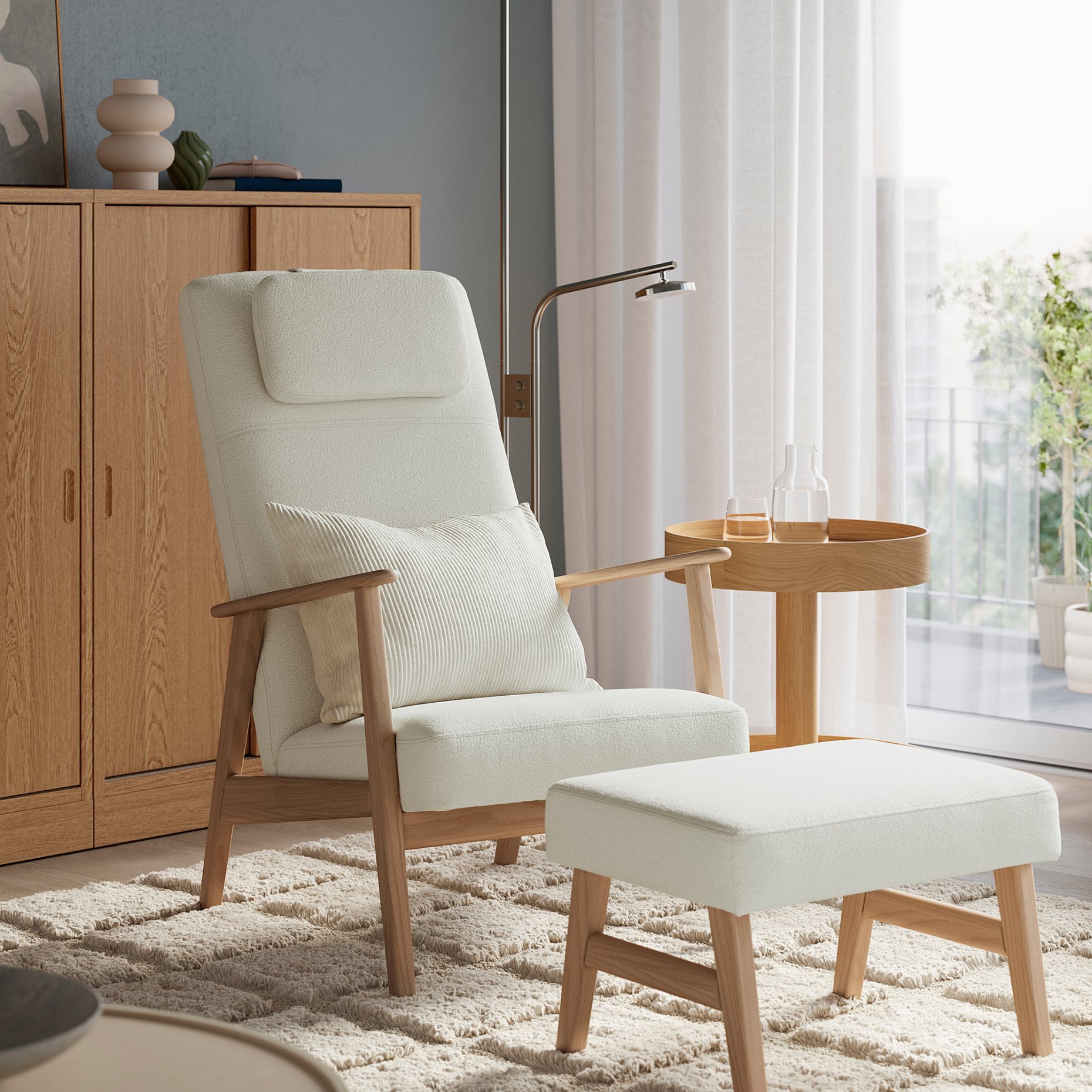 EKENÄSET, high-back armchair, 106.243.66