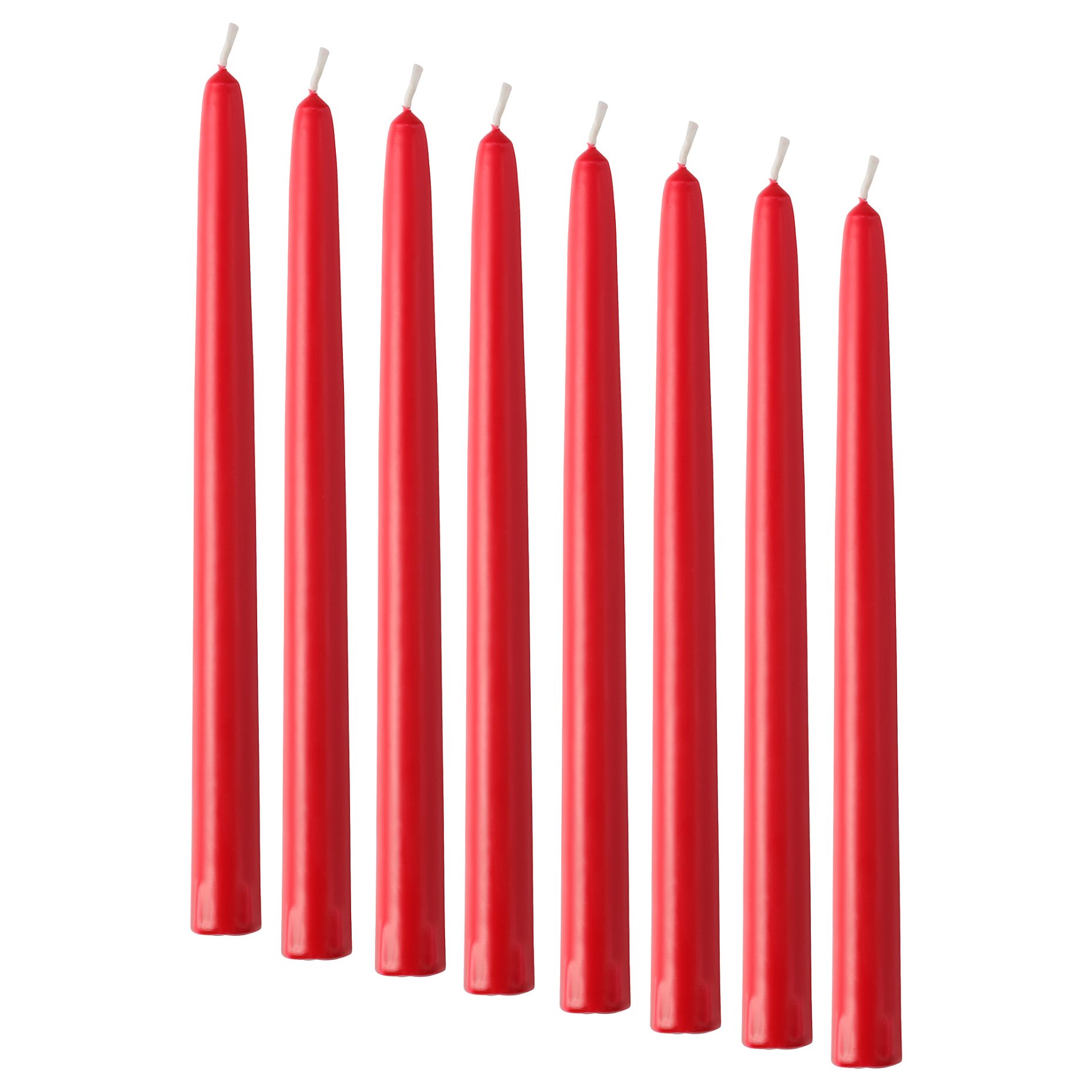 VINTERFINT, unscented taper candle 8 pack, 25 cm, 106.306.97