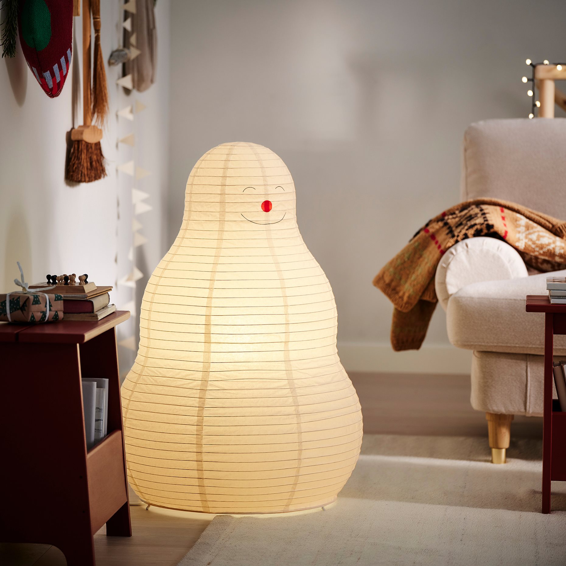 STRÅLA, floor lamp/snowman, 106.354.59