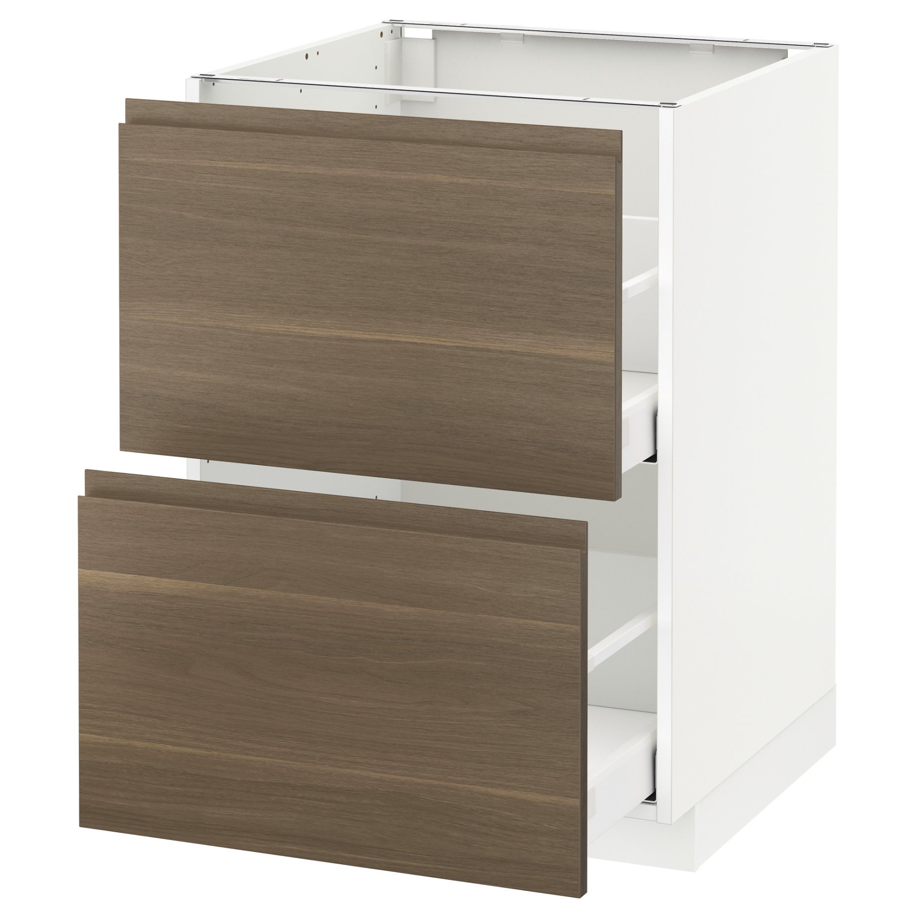 METOD/MAXIMERA, base cabinet 2 fronts/2 high drawers, 191.314.78