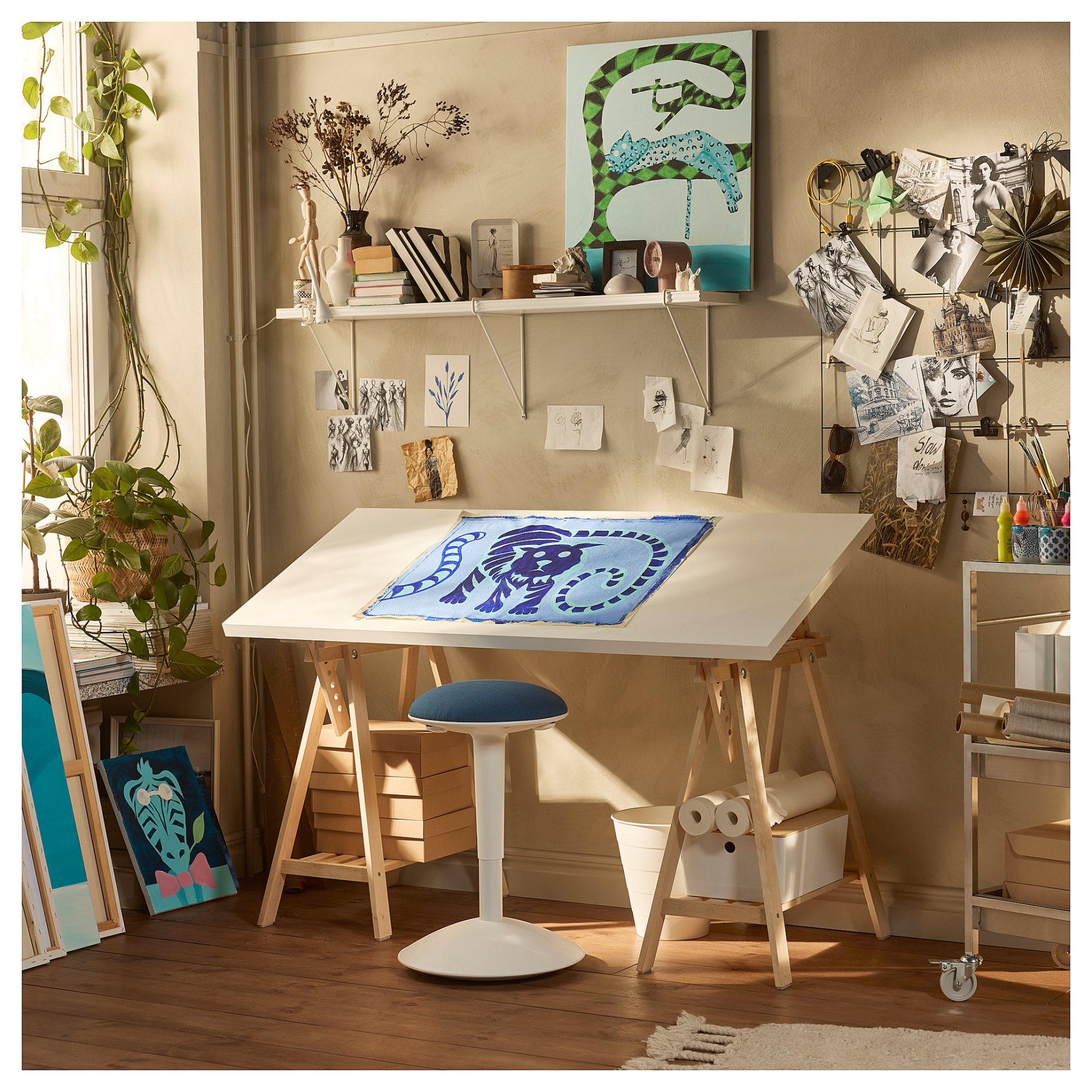 LAGKAPTEN/MITTB, γραφείο, 140x60 cm, 194.171.93