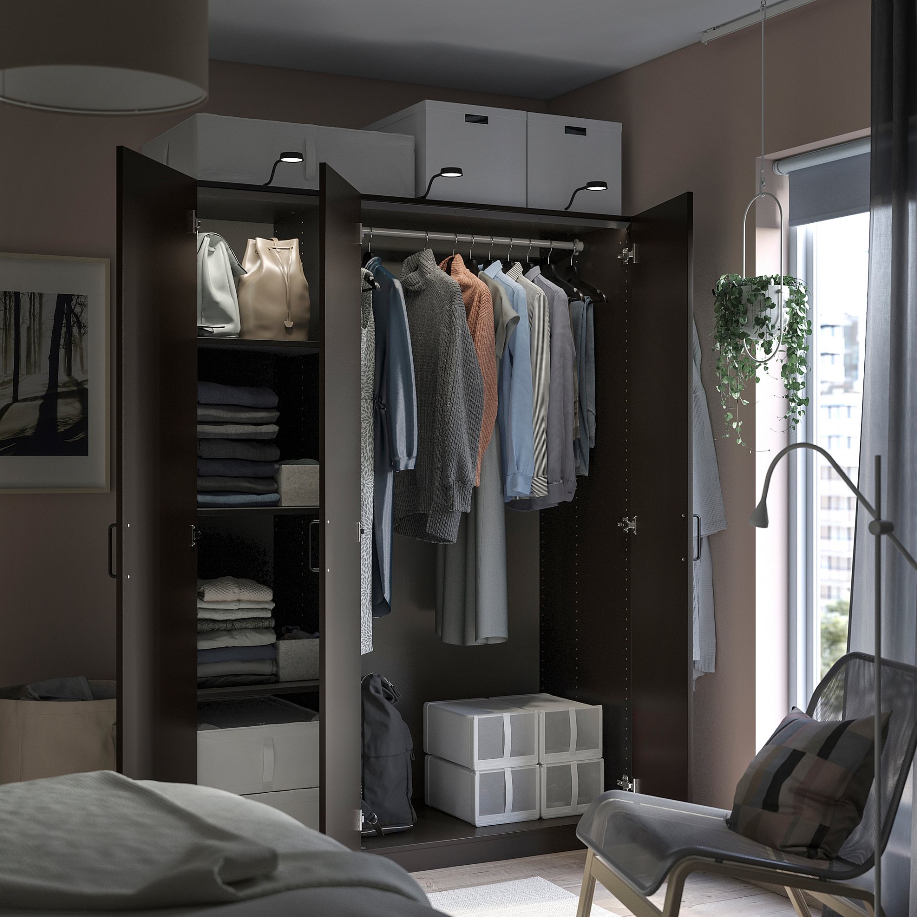 PAX/FORSAND, wardrobe, 150x60x201 cm, 194.297.18