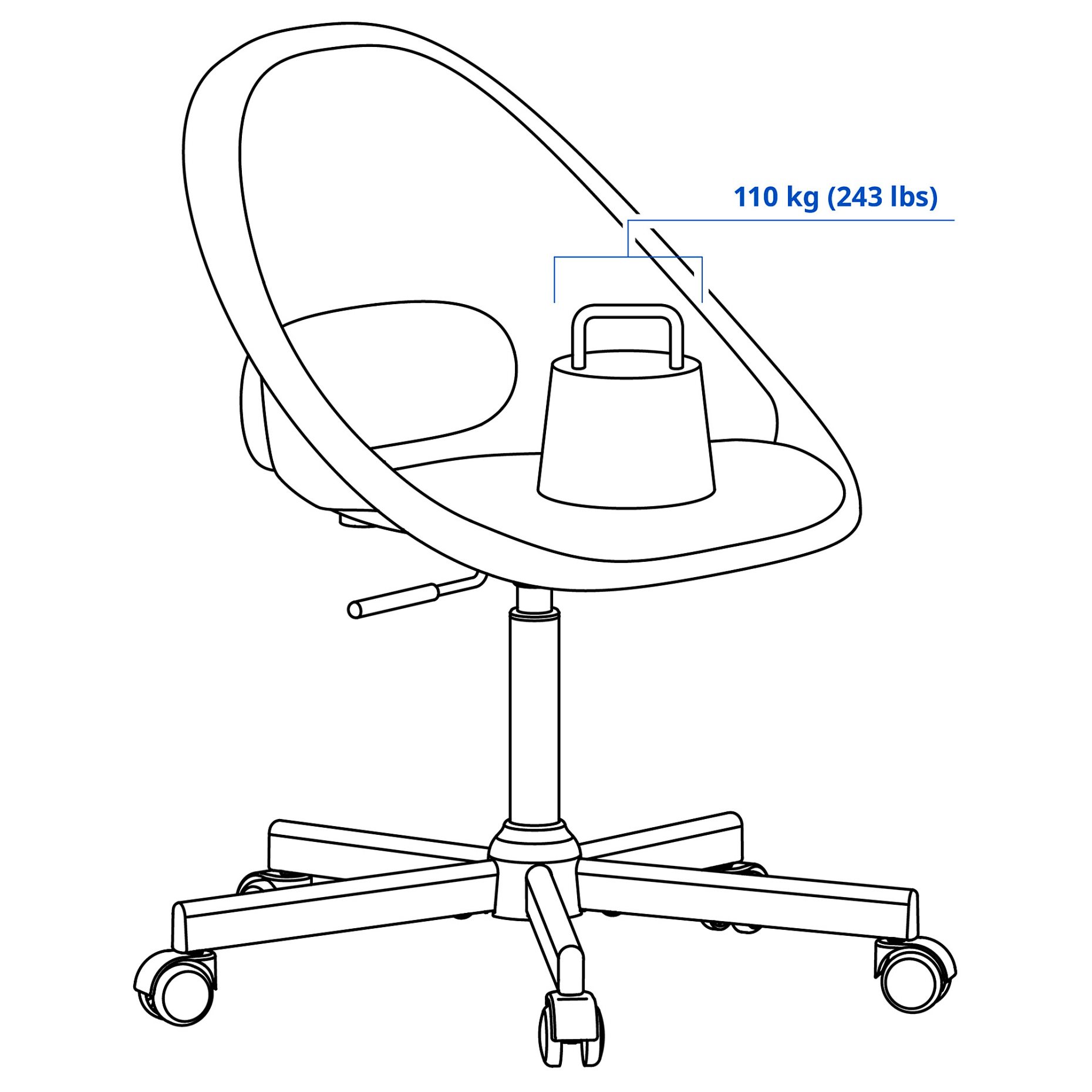 LOBERGET/MALSKAR, swivel chair, 194.454.69
