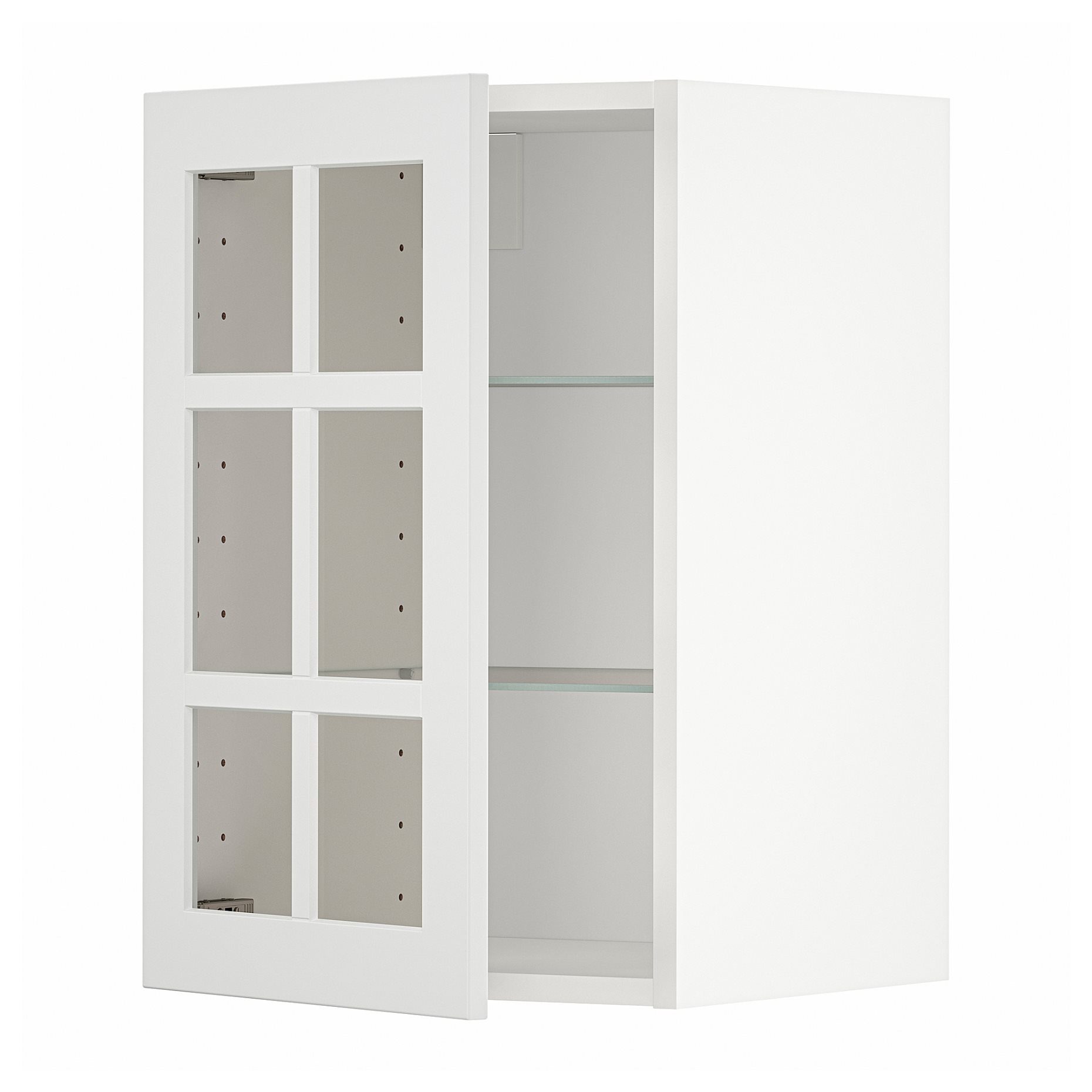 METOD, wall cabinet with shelves/glass door, 40x60 cm, 194.667.44