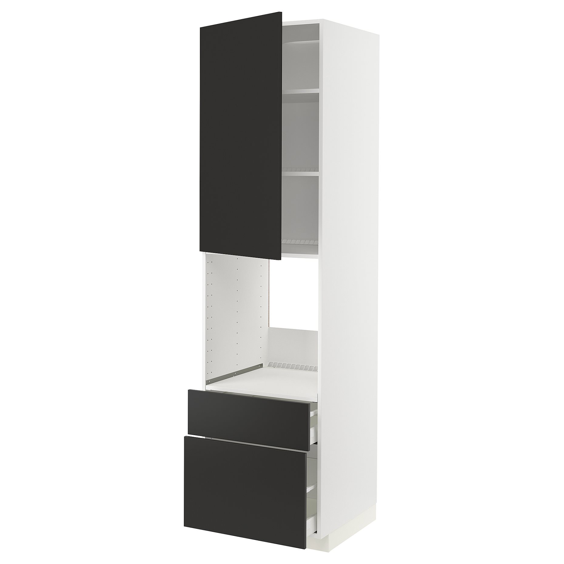 METOD, high cabinet for oven with door/2 drawers, 60x60x220 cm, 194.978.92