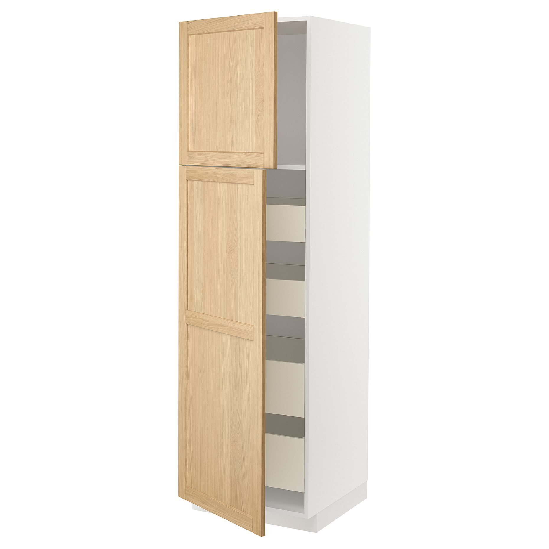 METOD/MAXIMERA, high cabinet with 2 doors/4 drawers, 60x60x200 cm, 195.094.99