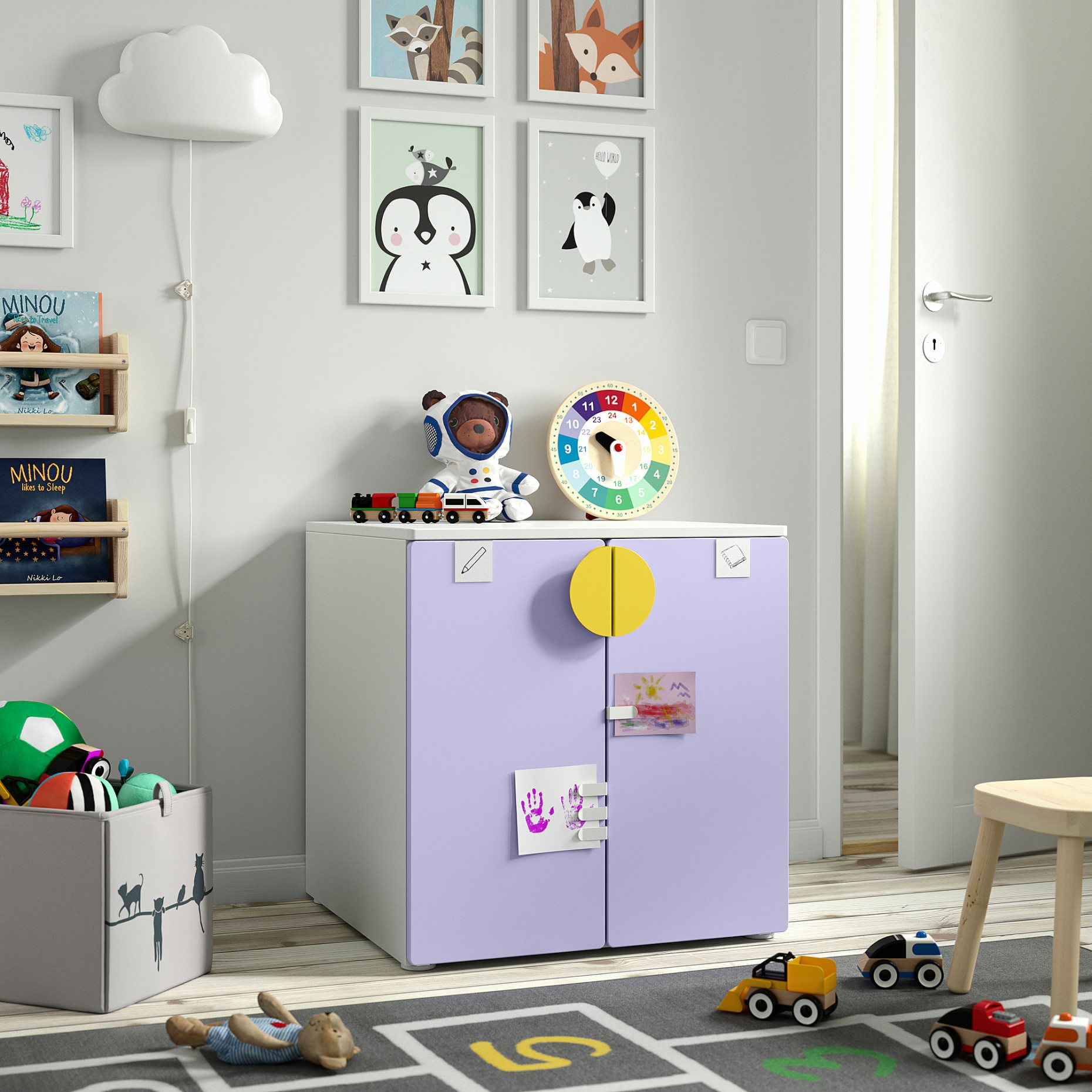 SMASTAD/PLATSA, wall cabinet with 1 shelf, 60x57x63 cm, 195.426.58