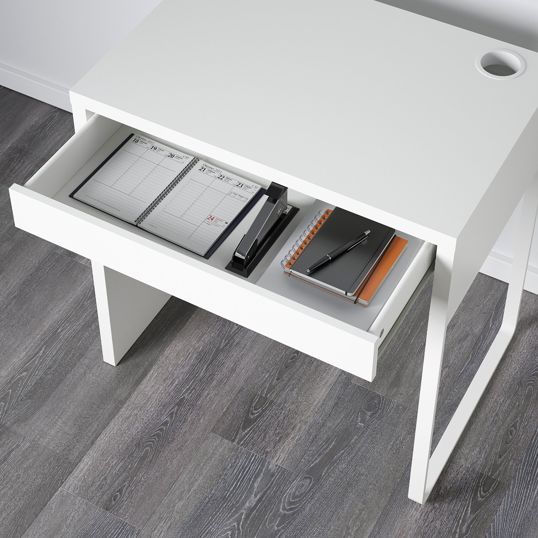 MICKE/ORFJALL, desk and chair, 195.534.54