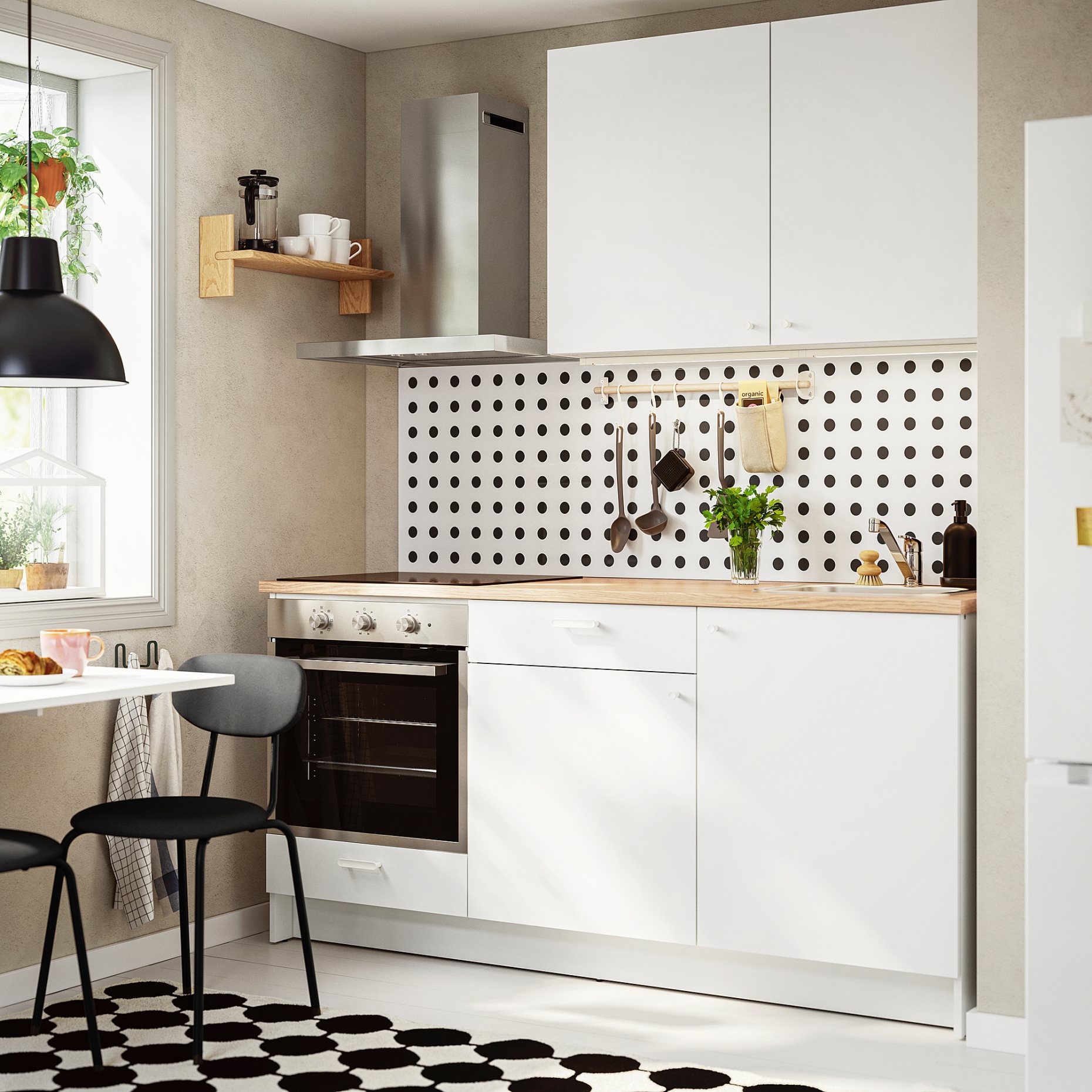 PAX/KAMMAR/GRIM, kitchen, 180x61x220 cm, 195.811.12