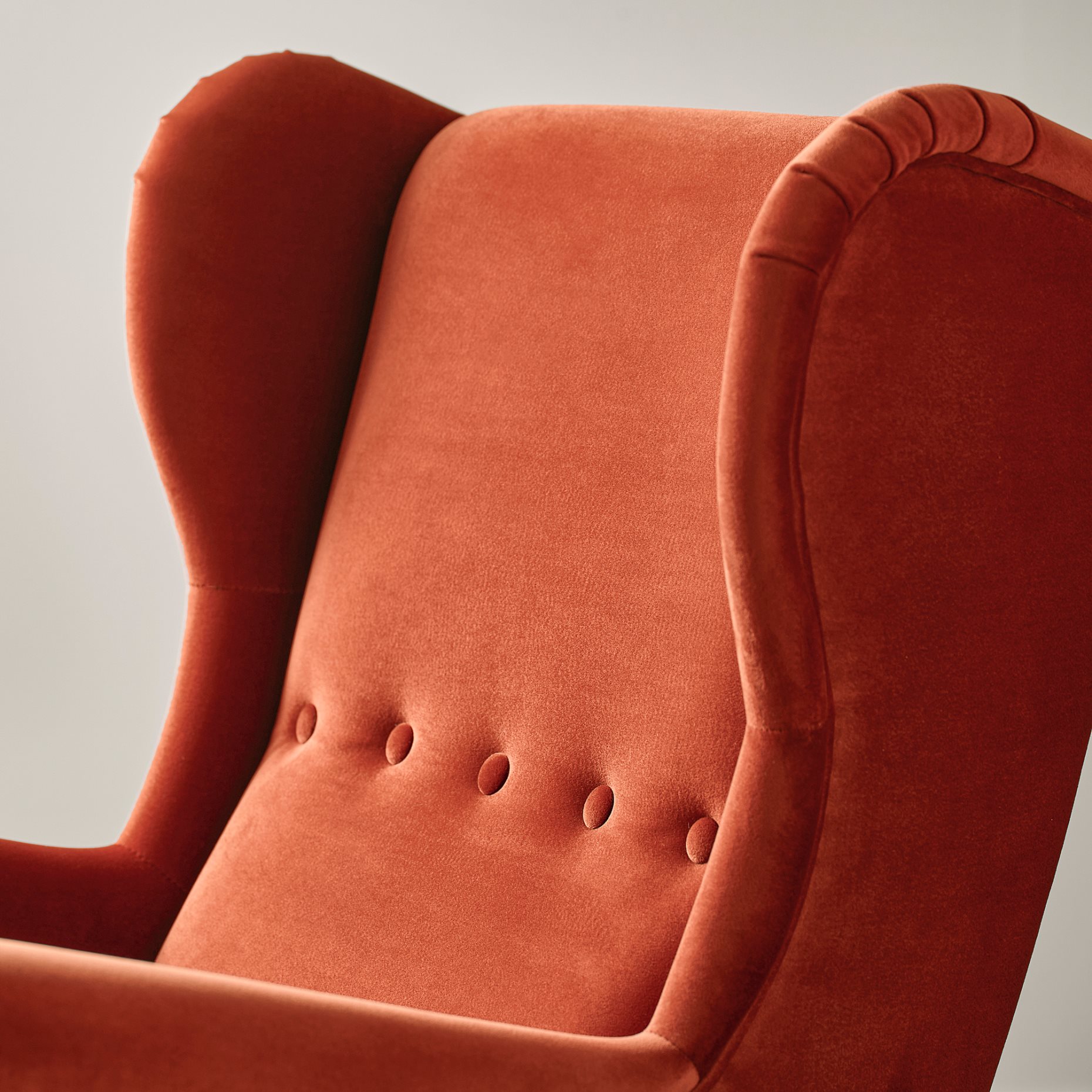 STRANDMON, wing chair with footstool, 195.903.62