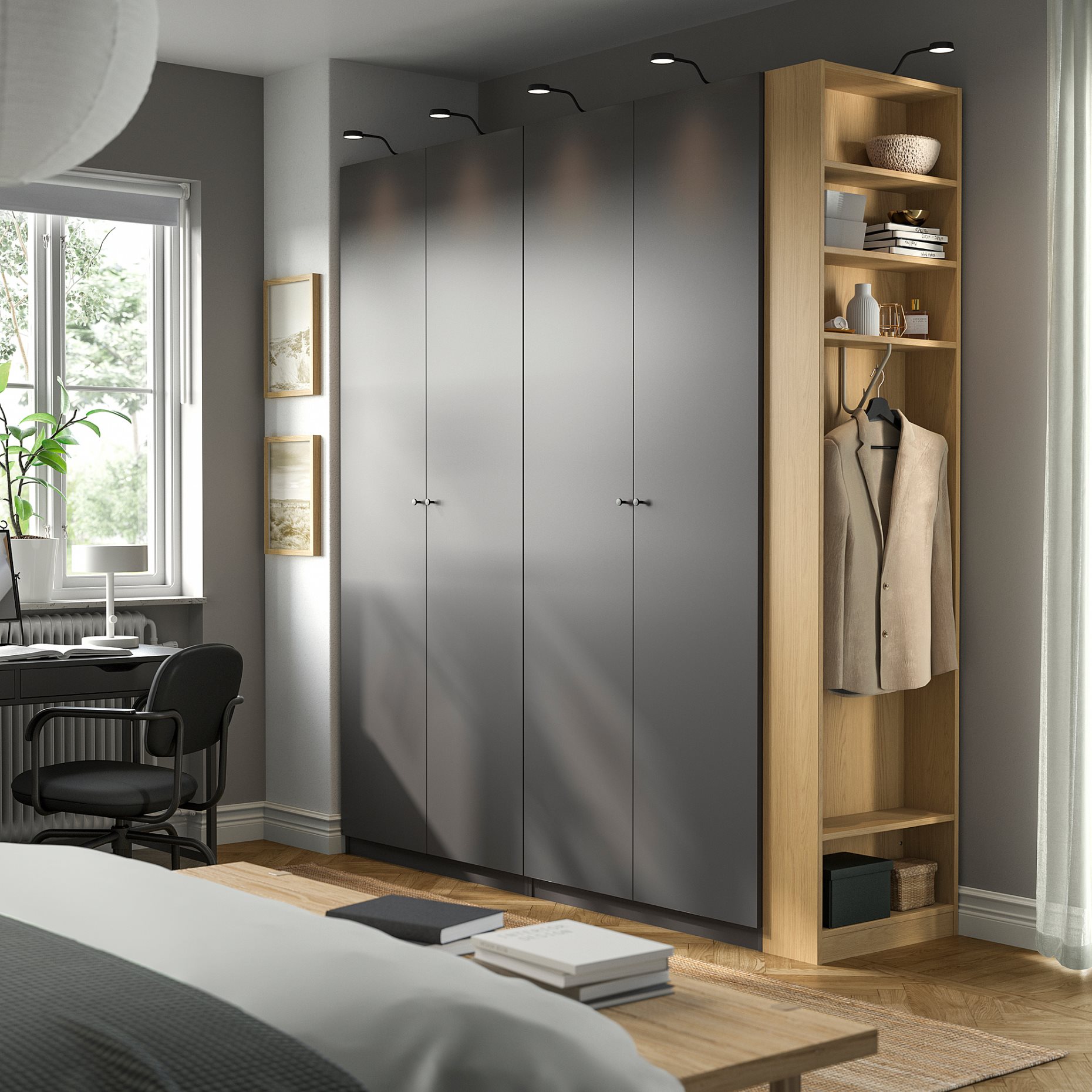 PAX/FORSAND, συνδυασμός ντουλάπας, 220x60x236 cm, 196.070.46