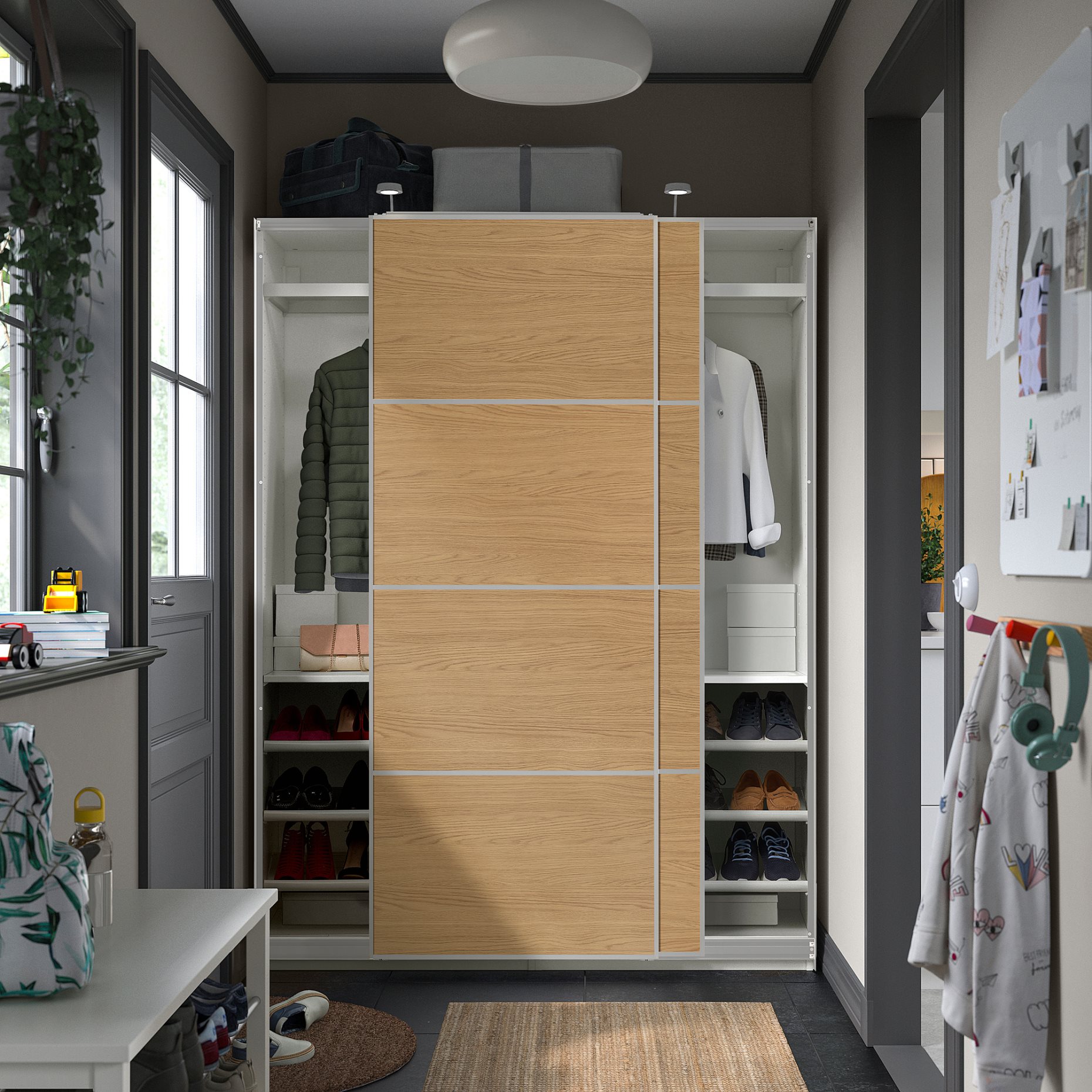 PAX, wardrobe with sliding doors, 150x43x201 cm, 196.088.28