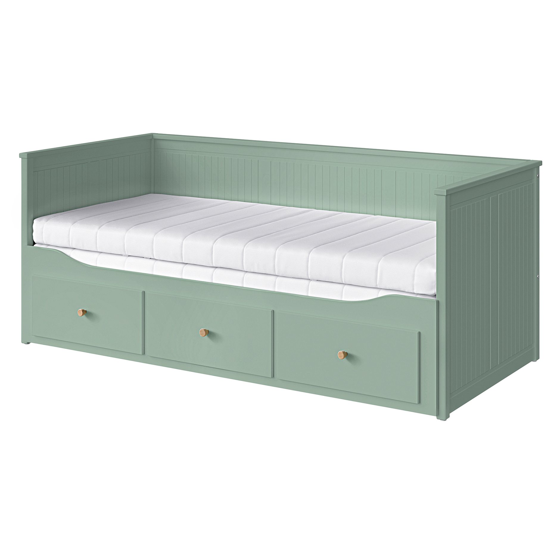 HEMNES, day-bed with 3 drawers/2 mattresses, 80x200 cm, 196.102.23