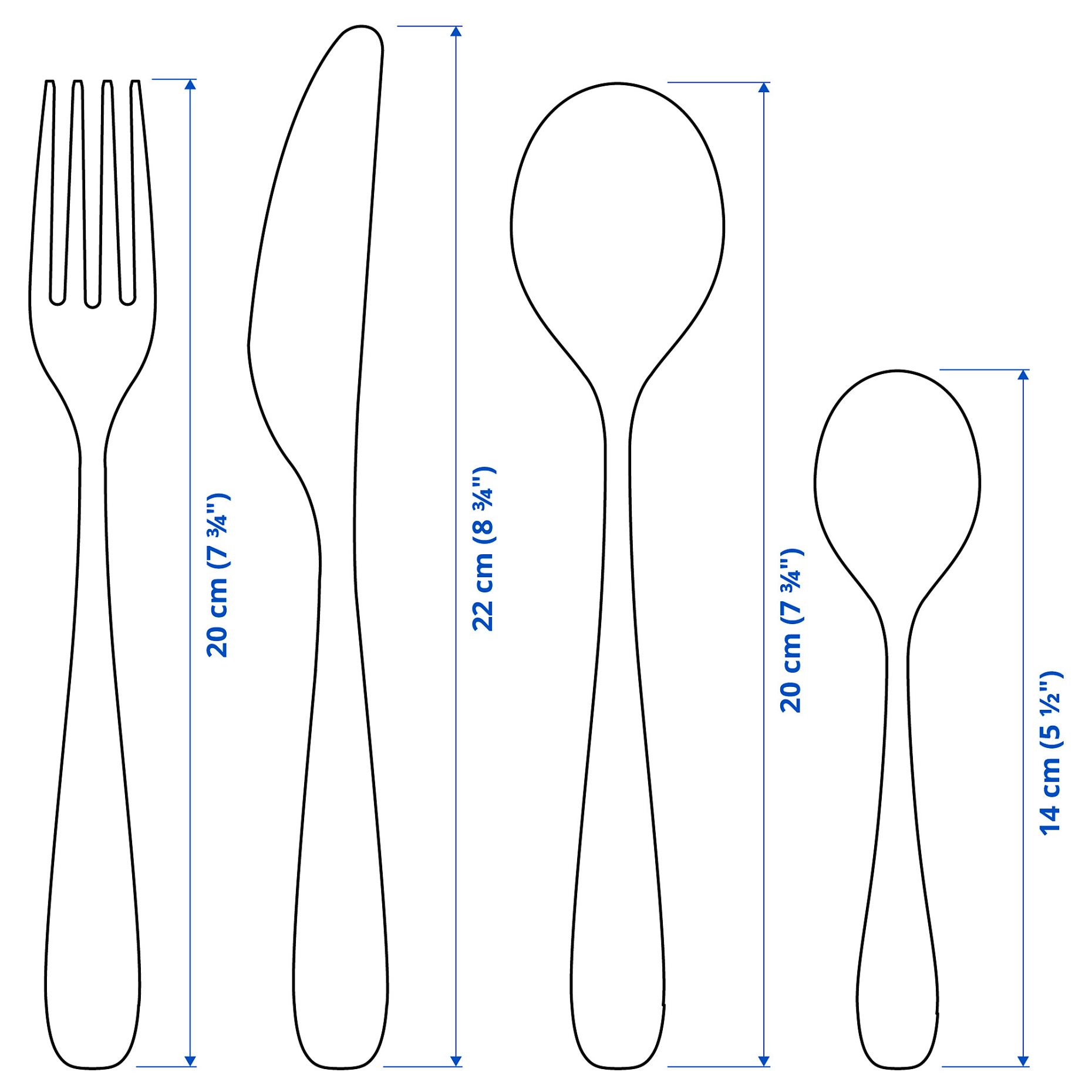 BEHAGFULL, 24-piece cutlery set, 203.042.32