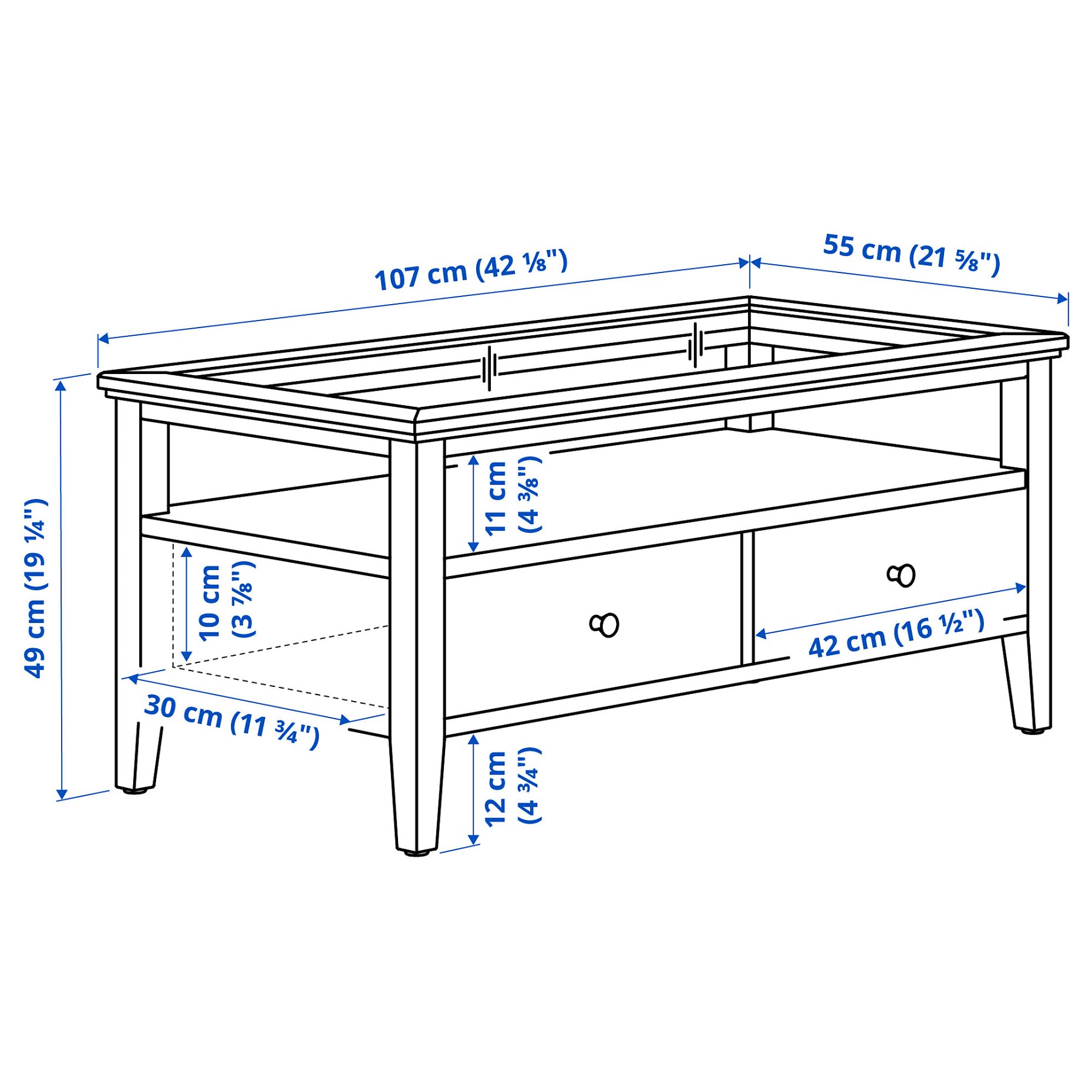 IDANÄS, coffee table, 107x55 cm, 204.878.73