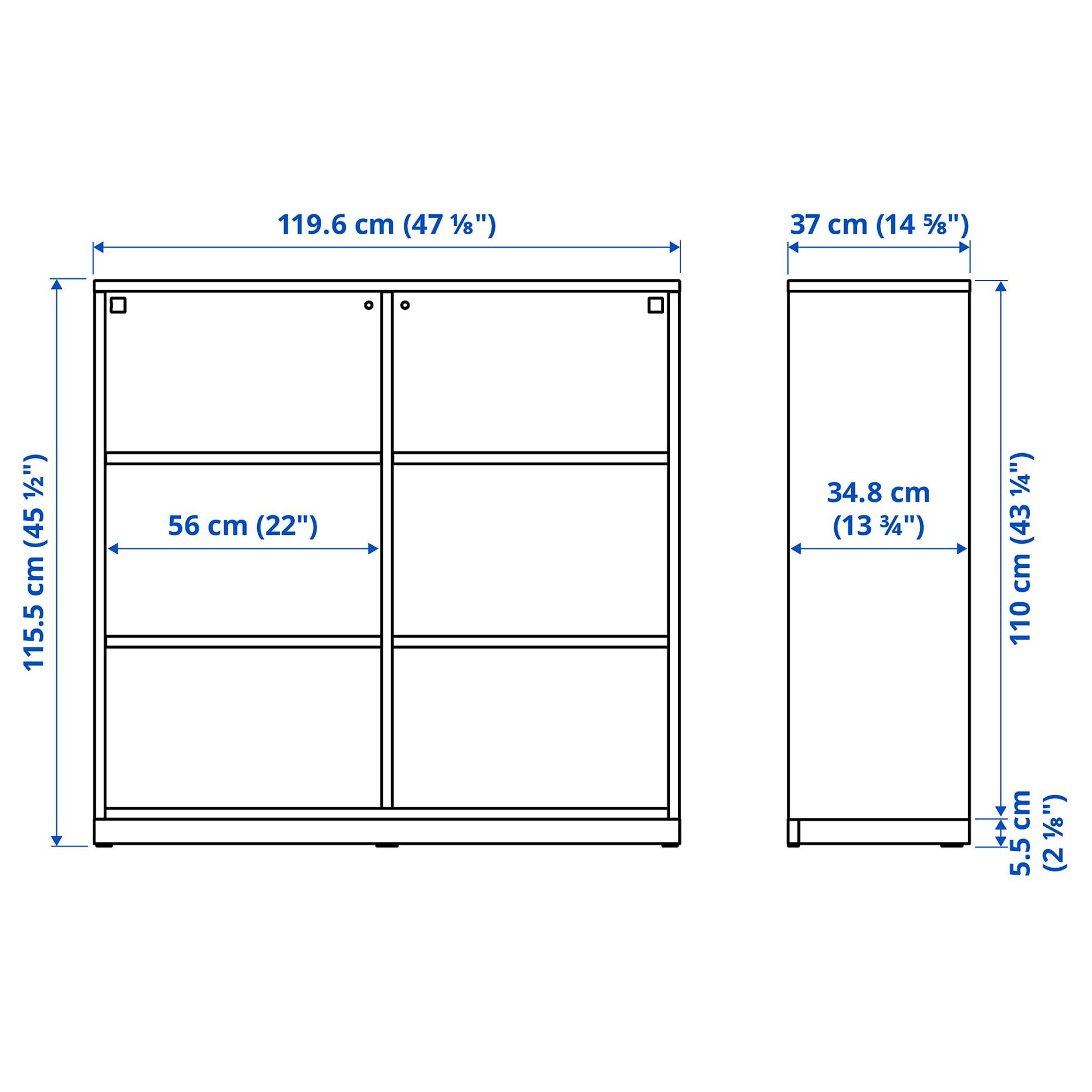 TONSTAD, ραφιέρα, 120x37x116 cm, 204.888.77