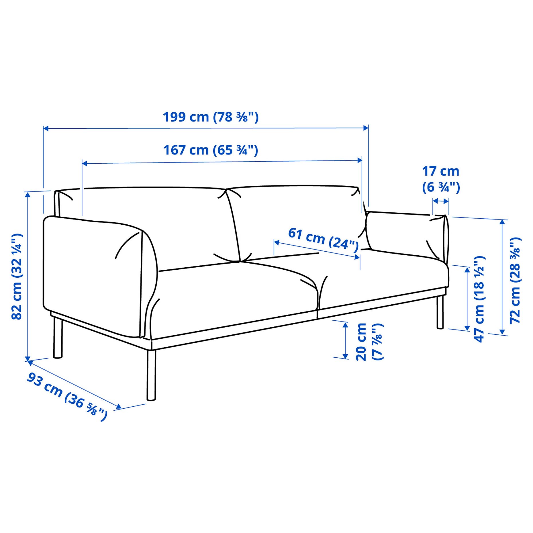 ÄPPLARYD, 2-seat sofa, 205.062.25